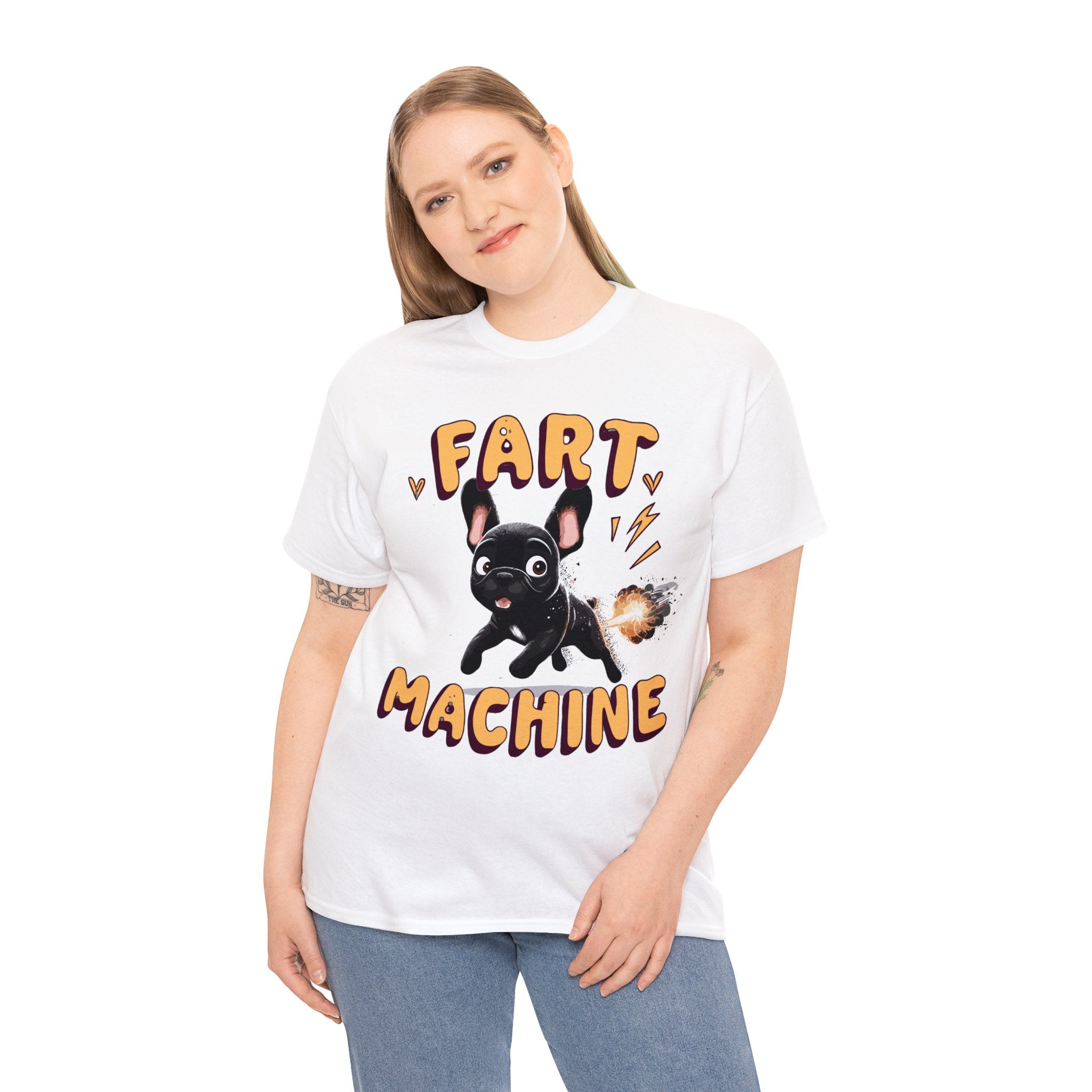 Fart Machine - Unisex Tshirt for Frenchie Fans Everywhere-fadou