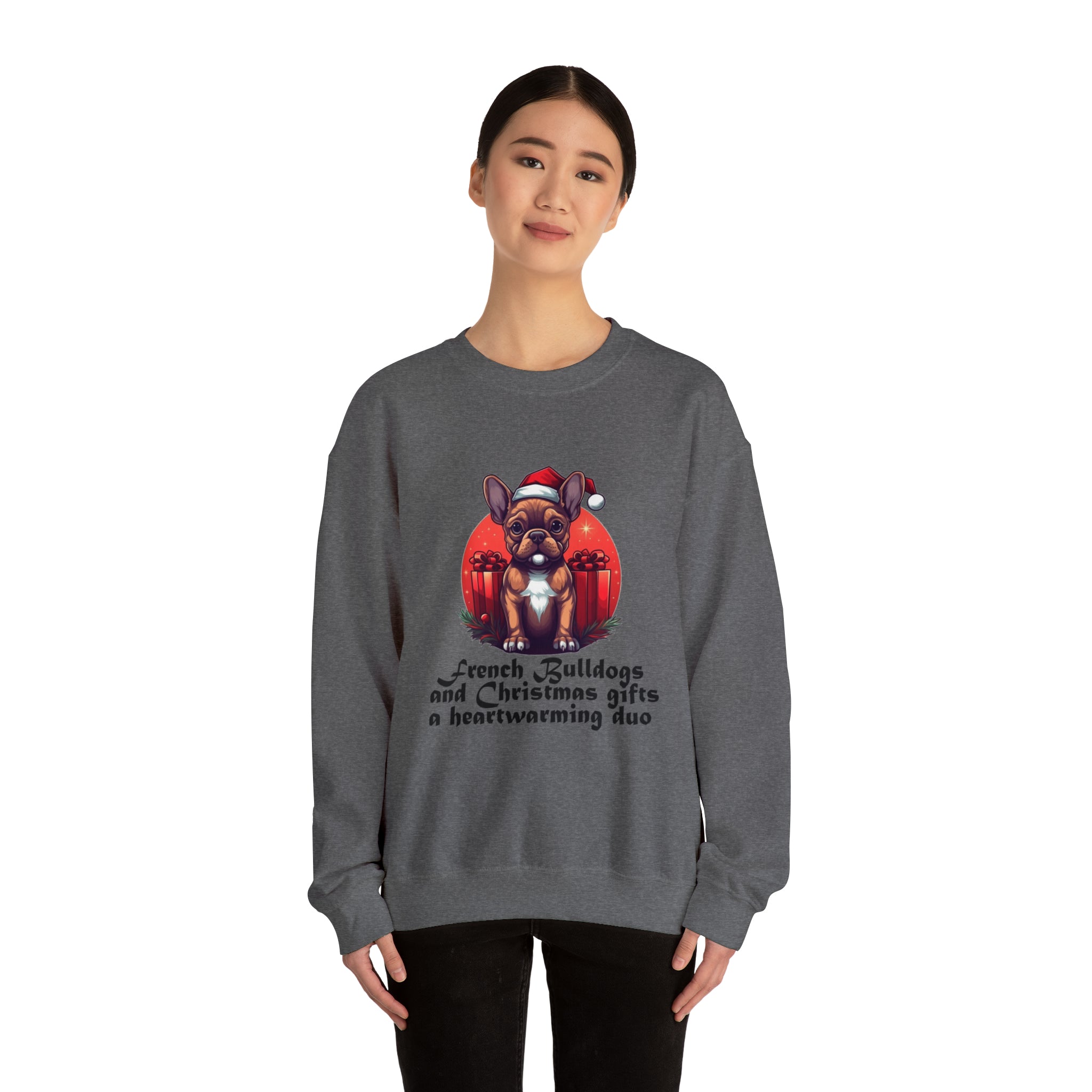 French Bulldog Christmas Cotton Sweatshirt for Dog Park Days-fadou
