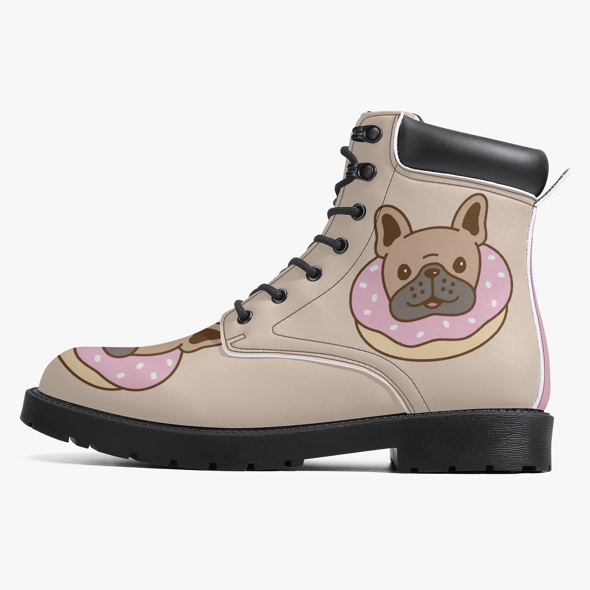 French Bulldog Casual Leather Boots for Dog Moms & Dads-fadou