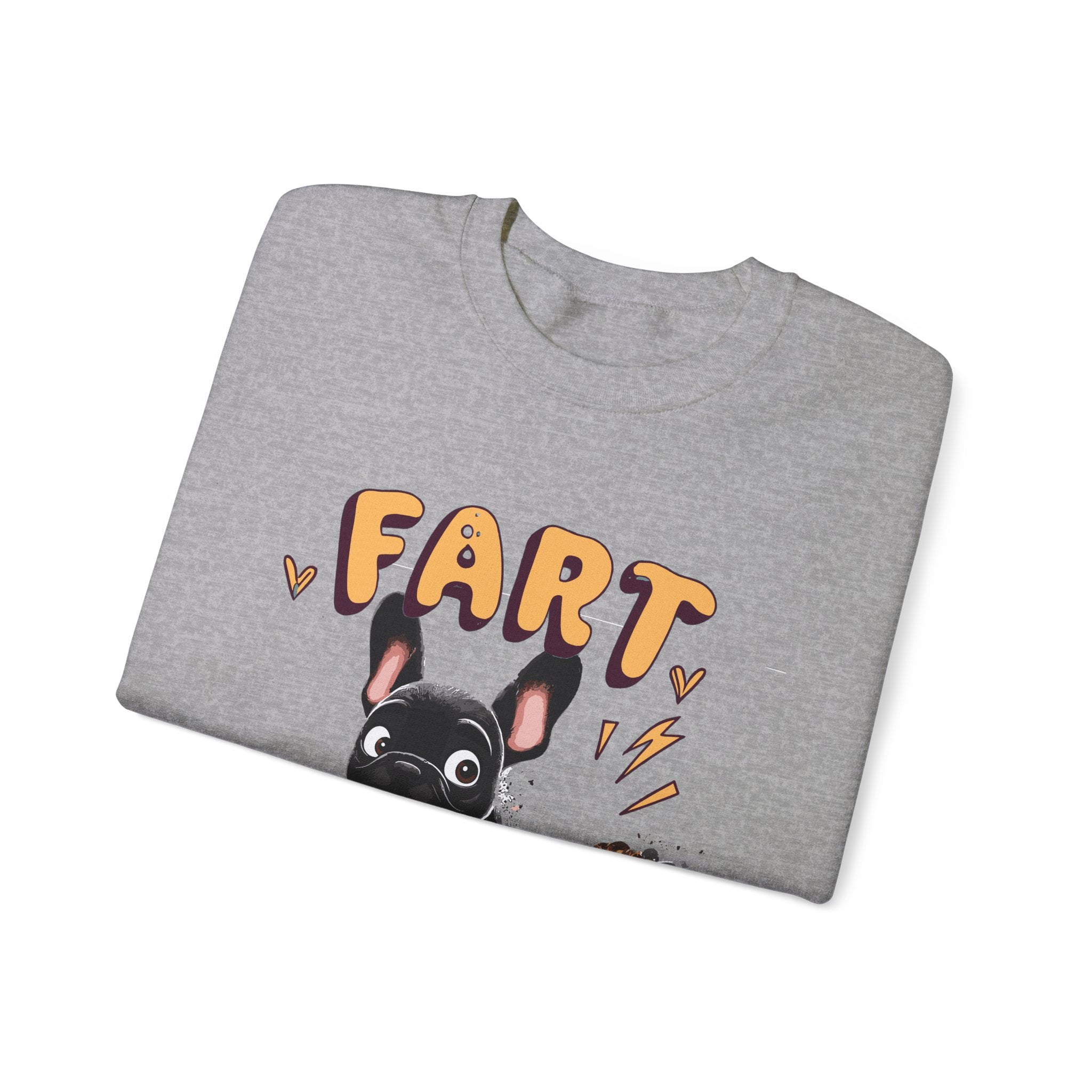 Fart Frenchie Cotton Sweatshirt for Frenchie Enthusiasts-fadou