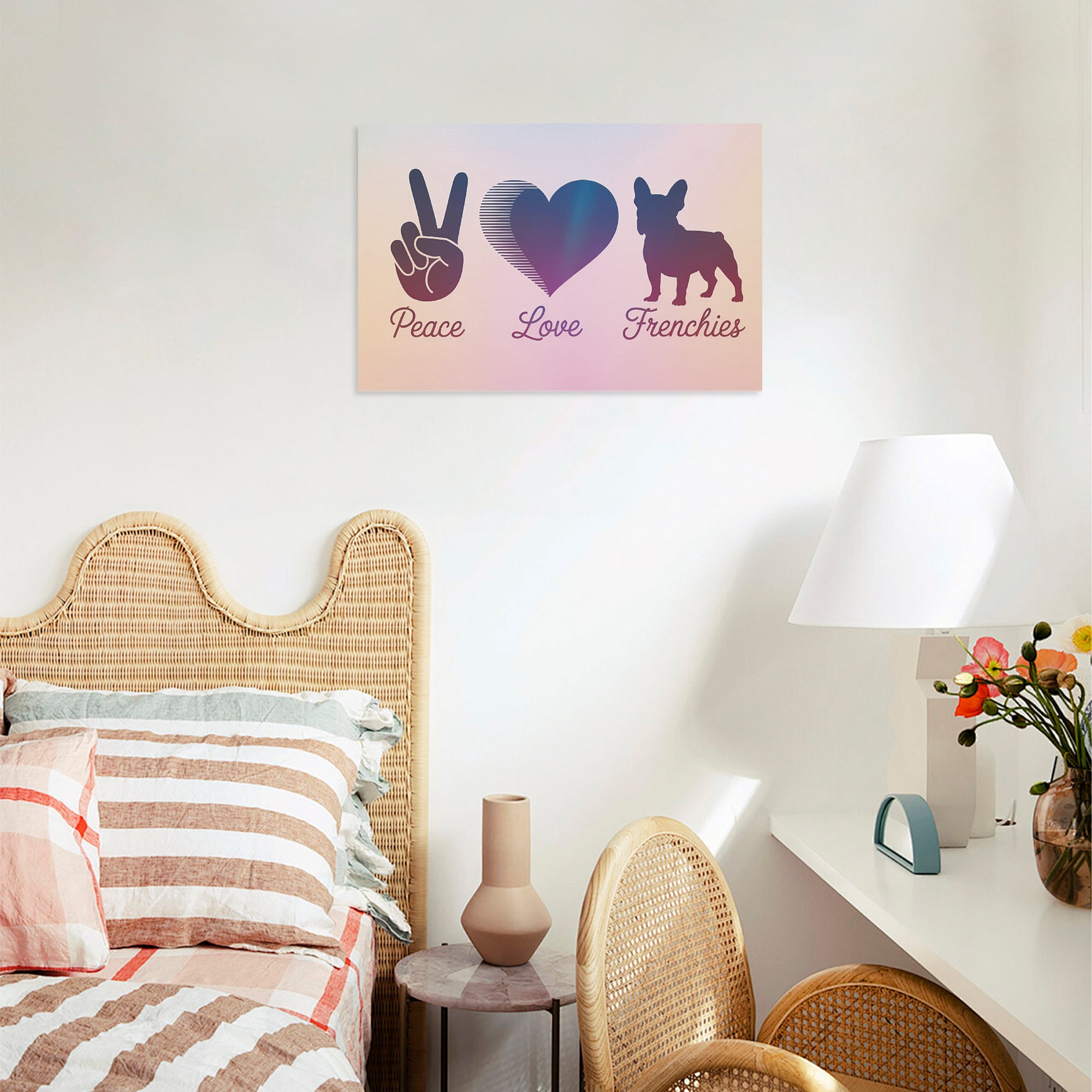 Myrtle Adorable Decorative Canvas for Frenchie Enthusiasts-fadou