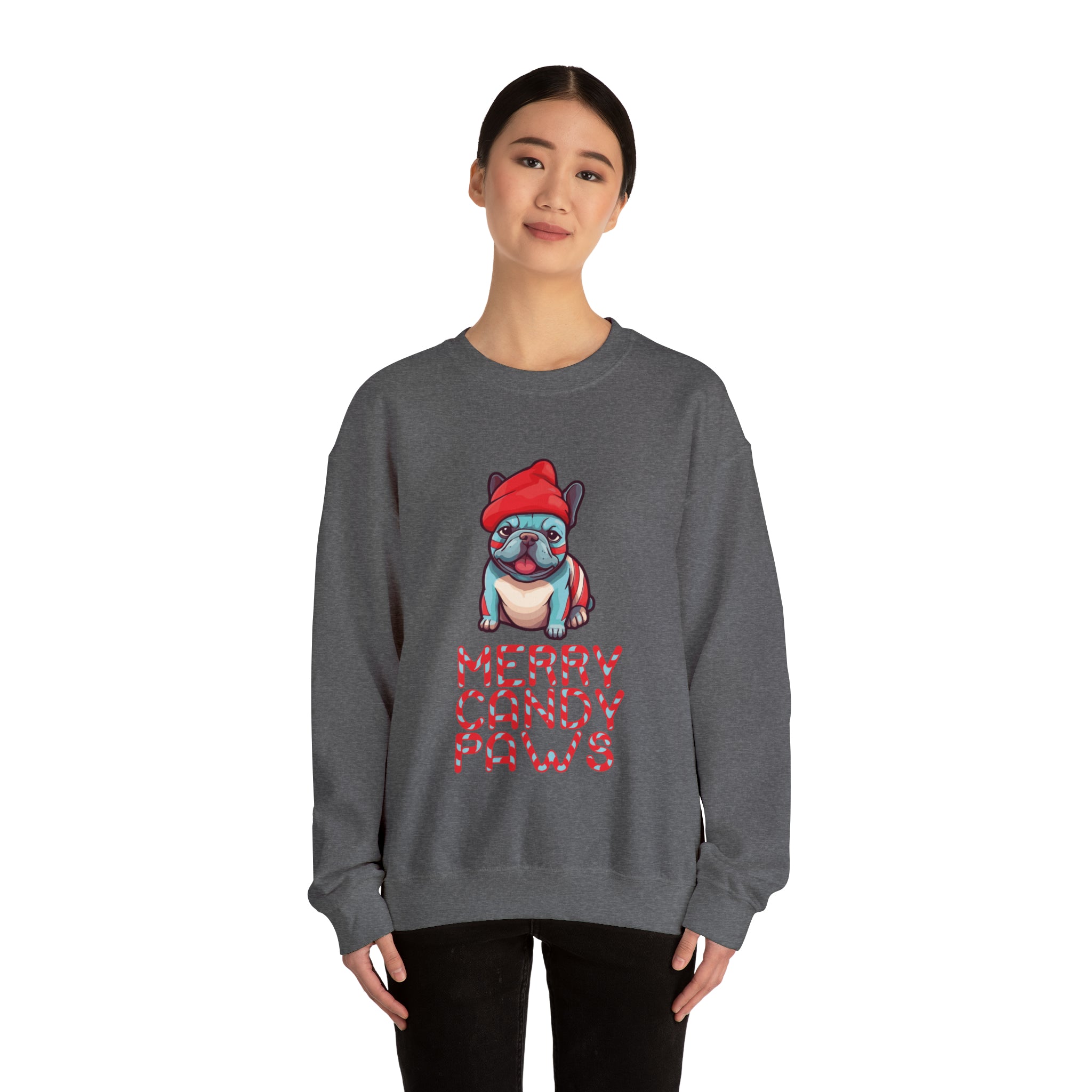 Candy French Bulldog Fleece Hoodie for Frenchie Enthusiasts-fadou