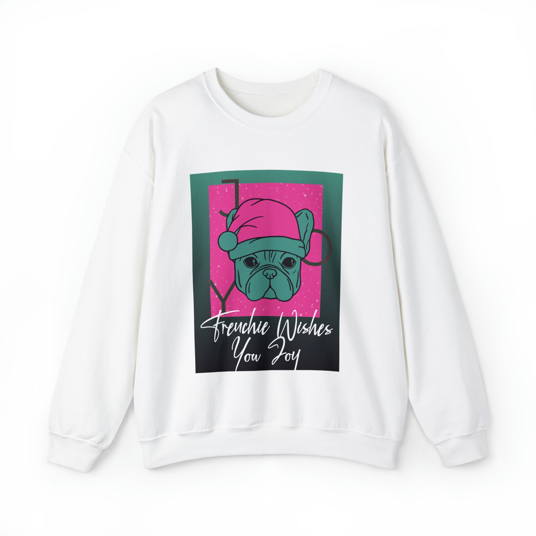 Frenchie Wish Sweater - Unisex Sweatshirt for Flat-Face Breeds-fadou