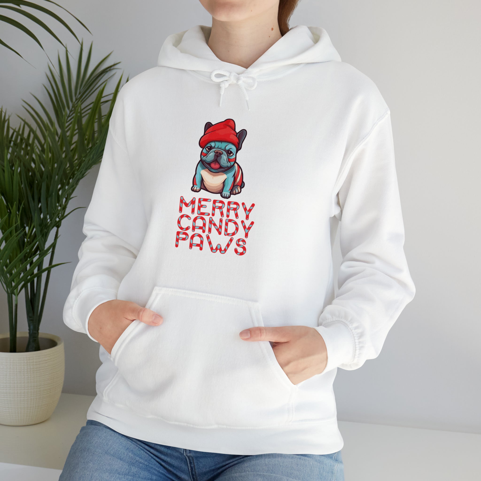 Merry French Bulldog Cotton Sweatshirt for Dog Park Days-fadou