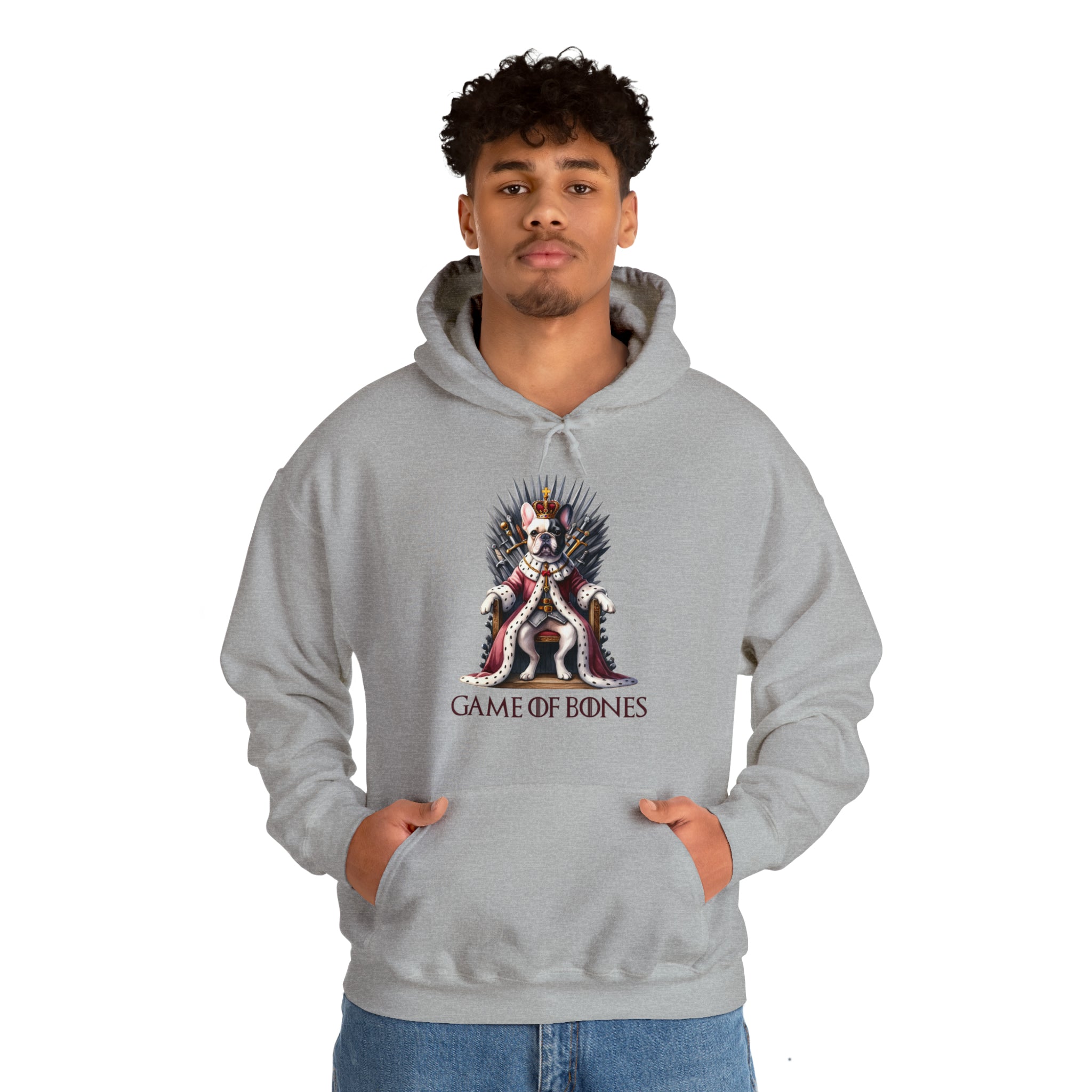 Game French Bulldog Fleece Hoodie for Outdoor Adventures-fadou