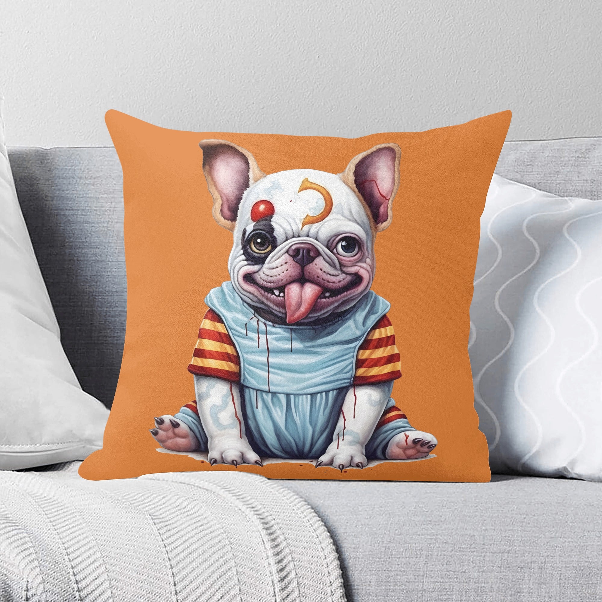Chucky Doll Style - Pillow Cover for Frenchie Enthusiasts-fadou