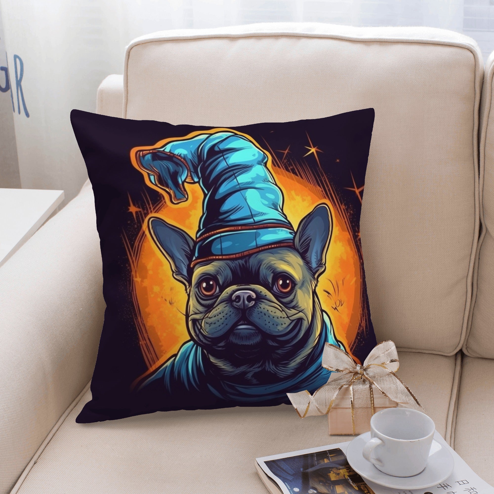 Hurry French Bulldog Decorative Pillow for Everyday Wear-fadou