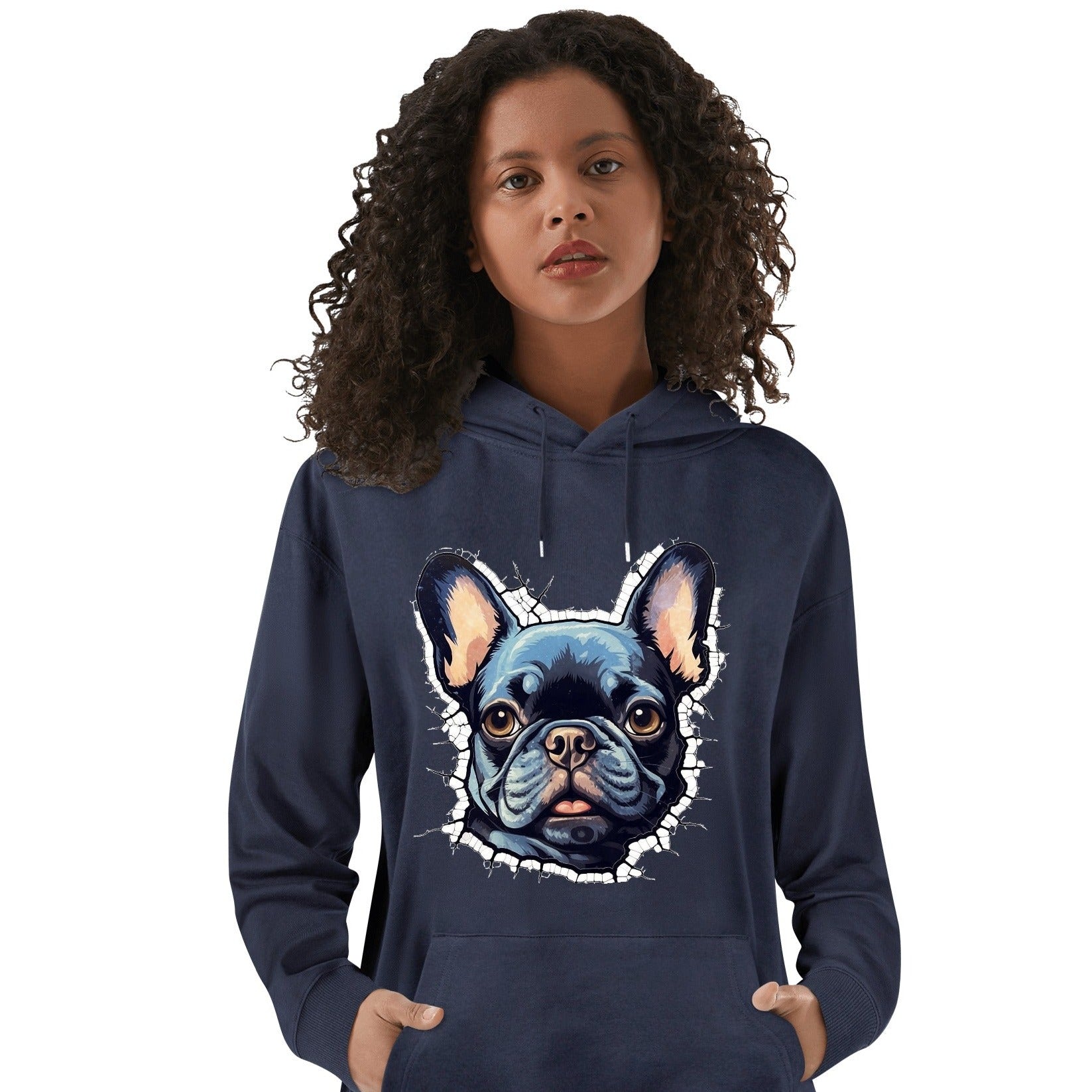 French Bulldog Cotton Fleece Hoodie for French Bulldogs-fadou