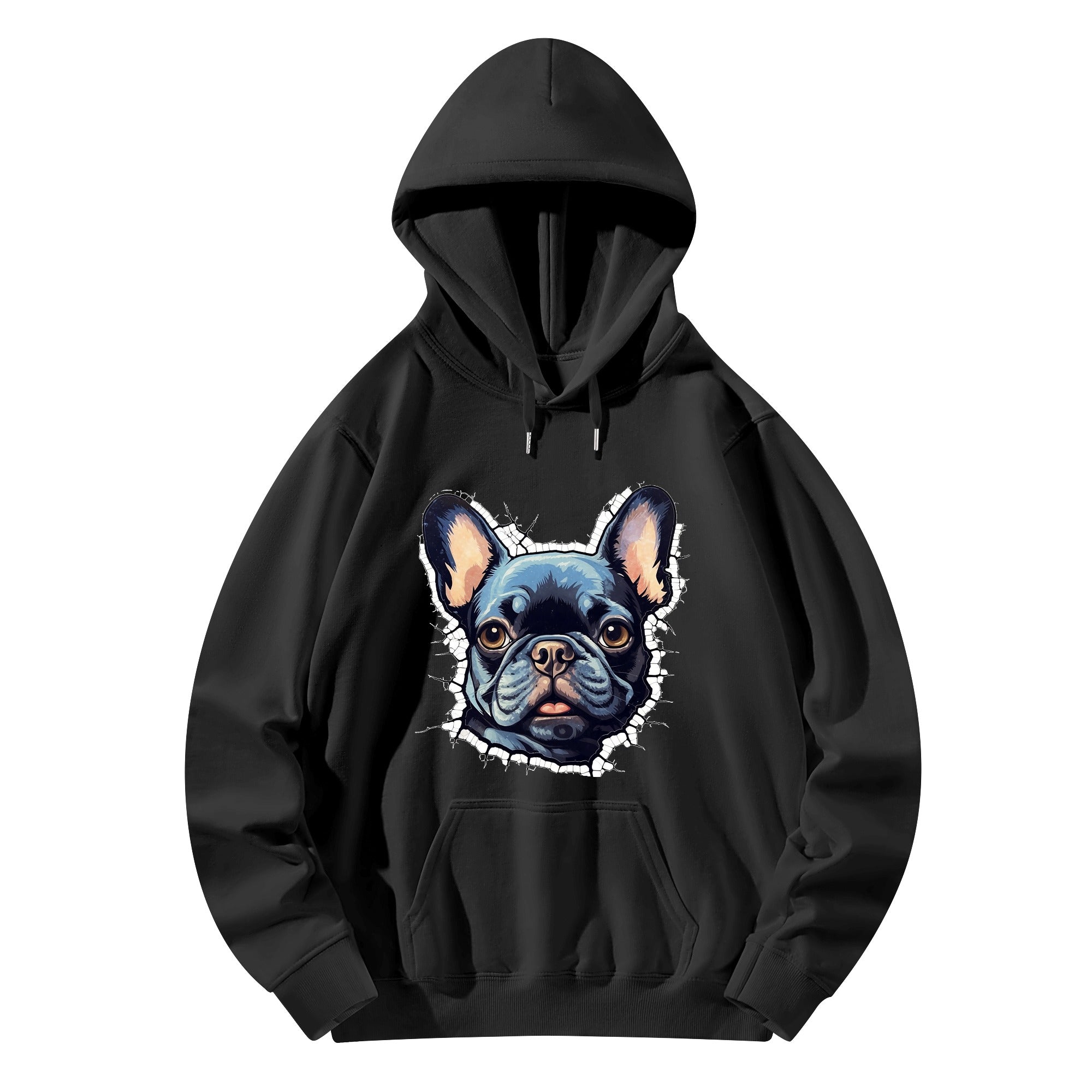French Bulldog Cotton Fleece Hoodie for French Bulldogs-fadou