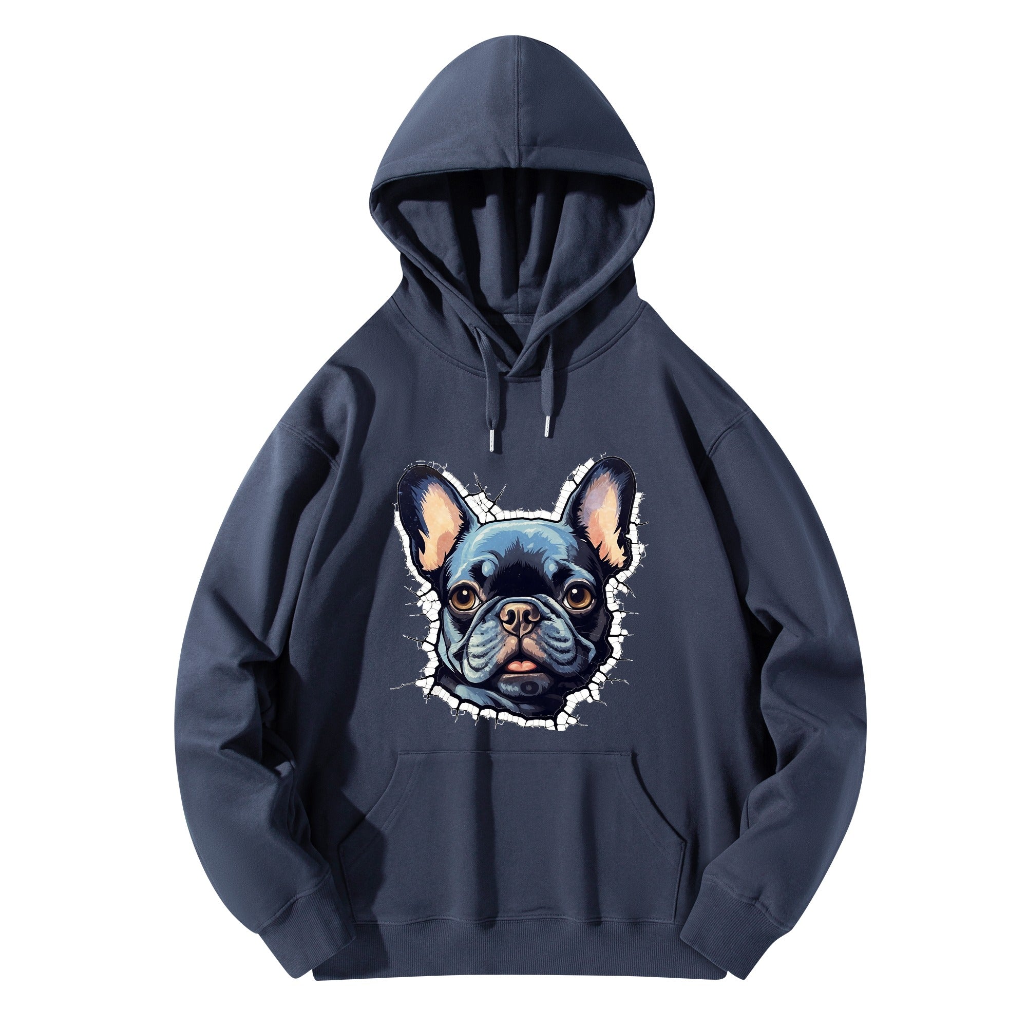 French Bulldog Cotton Fleece Hoodie for French Bulldogs-fadou