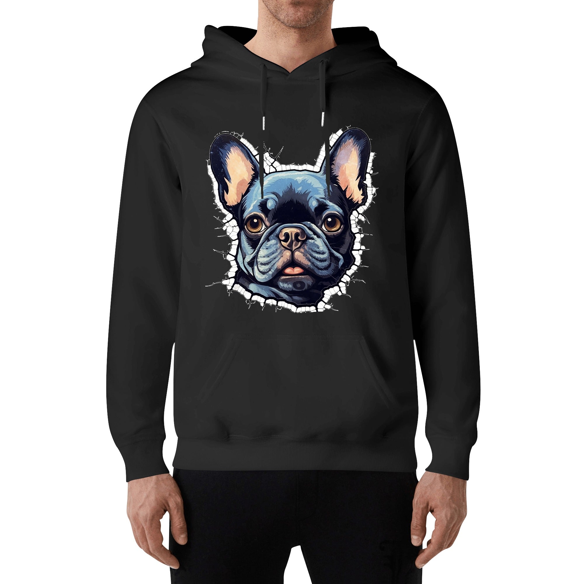 French Bulldog Cotton Fleece Hoodie for French Bulldogs-fadou