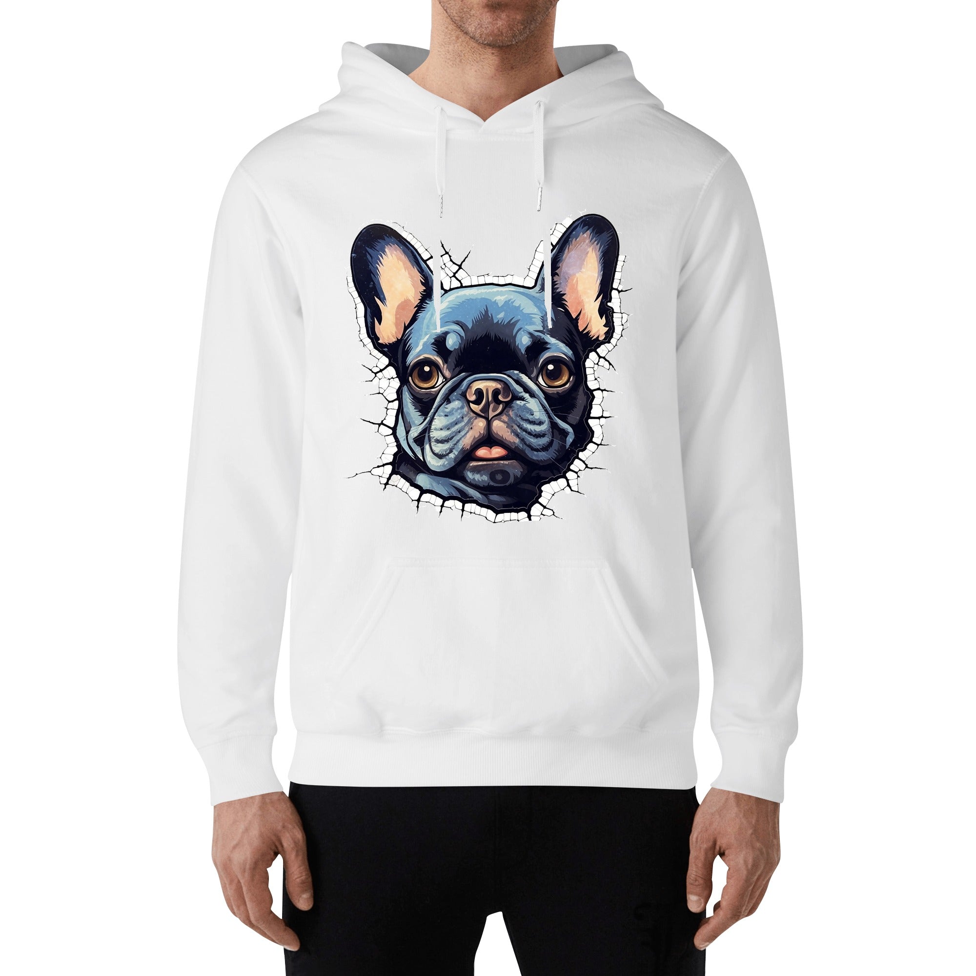 French Bulldog Cotton Fleece Hoodie for French Bulldogs-fadou