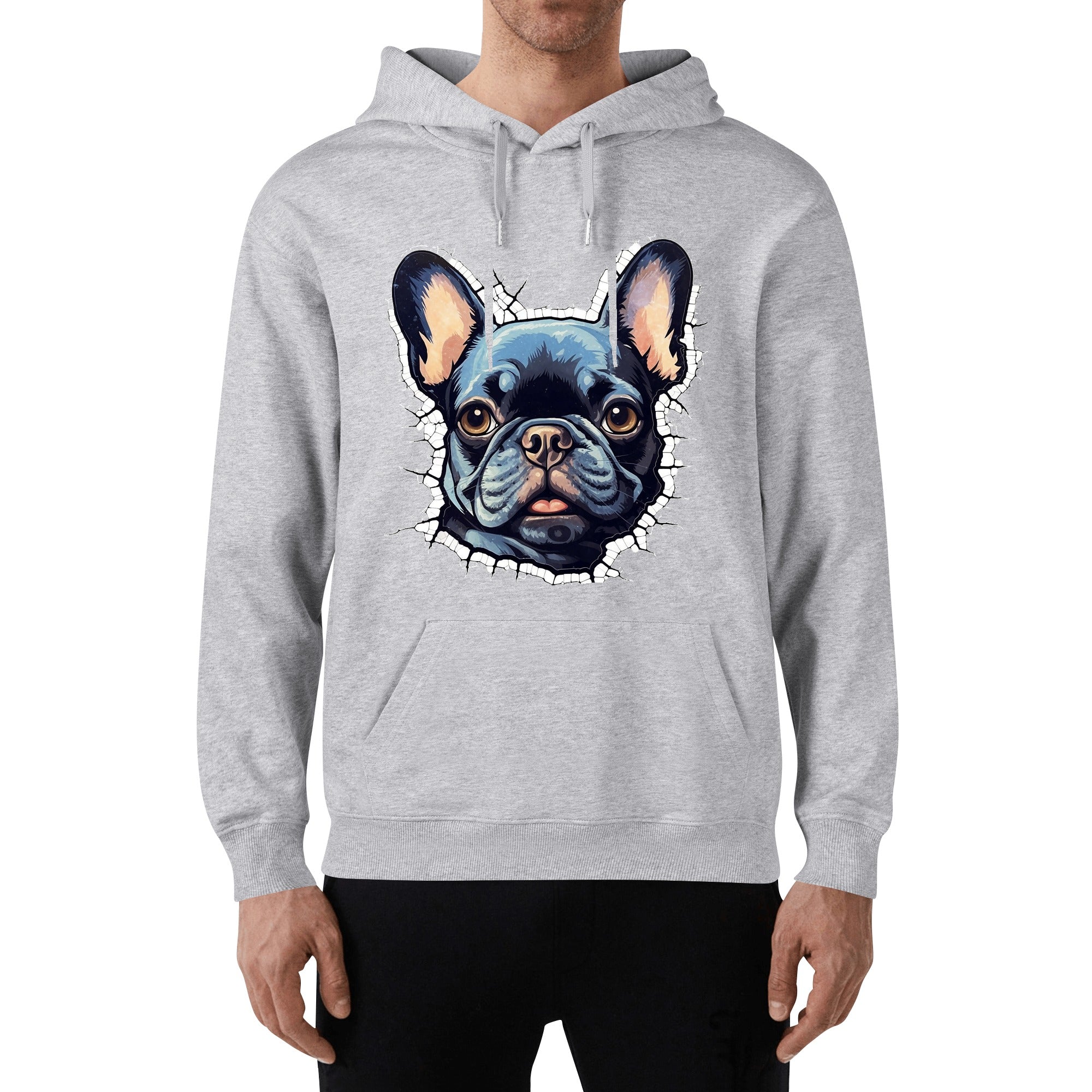 French Bulldog Cotton Fleece Hoodie for French Bulldogs-fadou