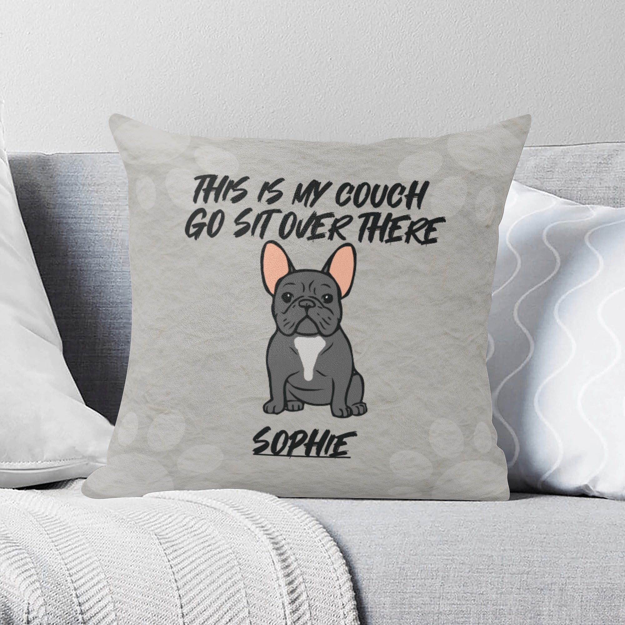 French Bulldog Custom Throw Pillow Cover for Pet Parents-fadou