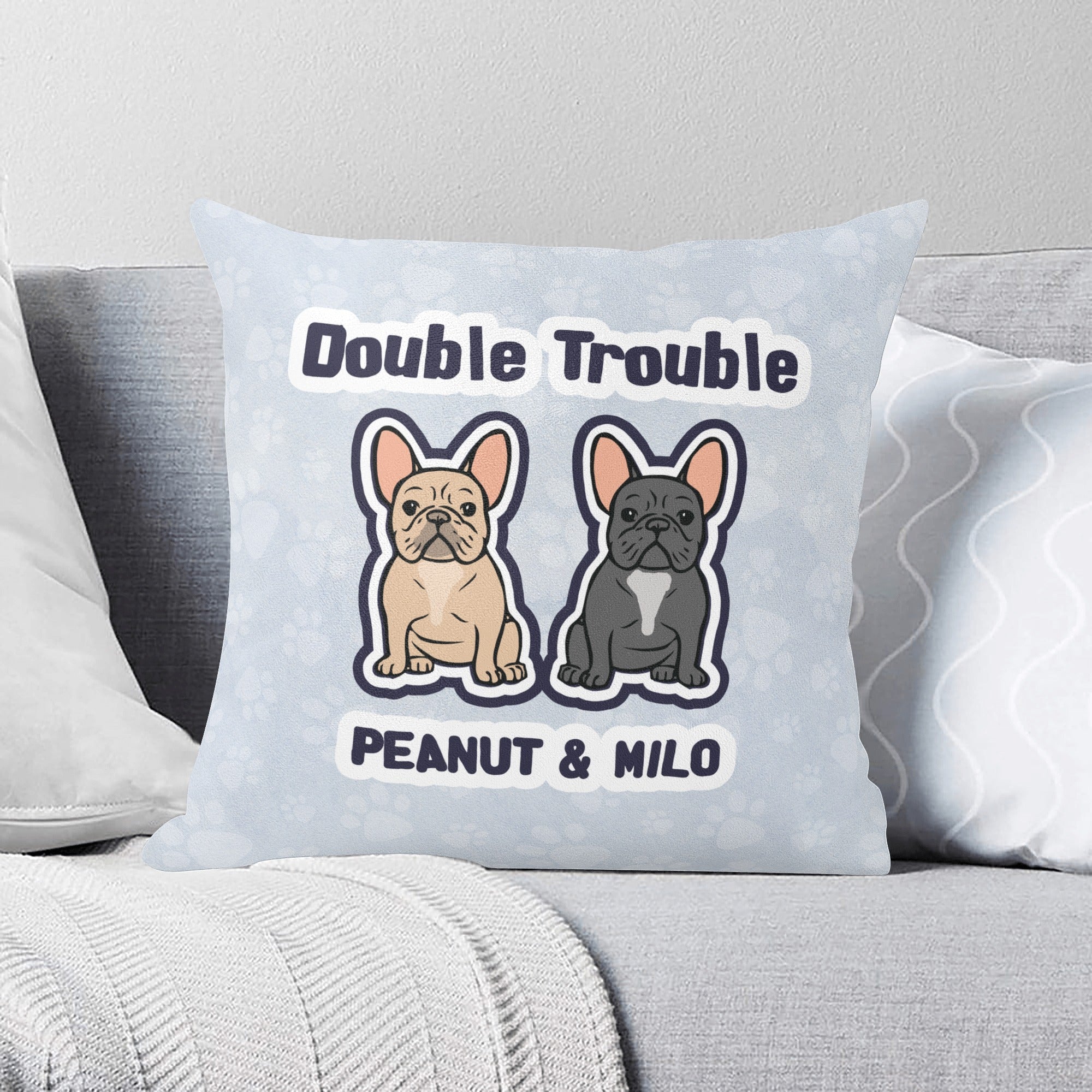 French Bulldog Custom Decorative Pillow for Pet Culture-fadou