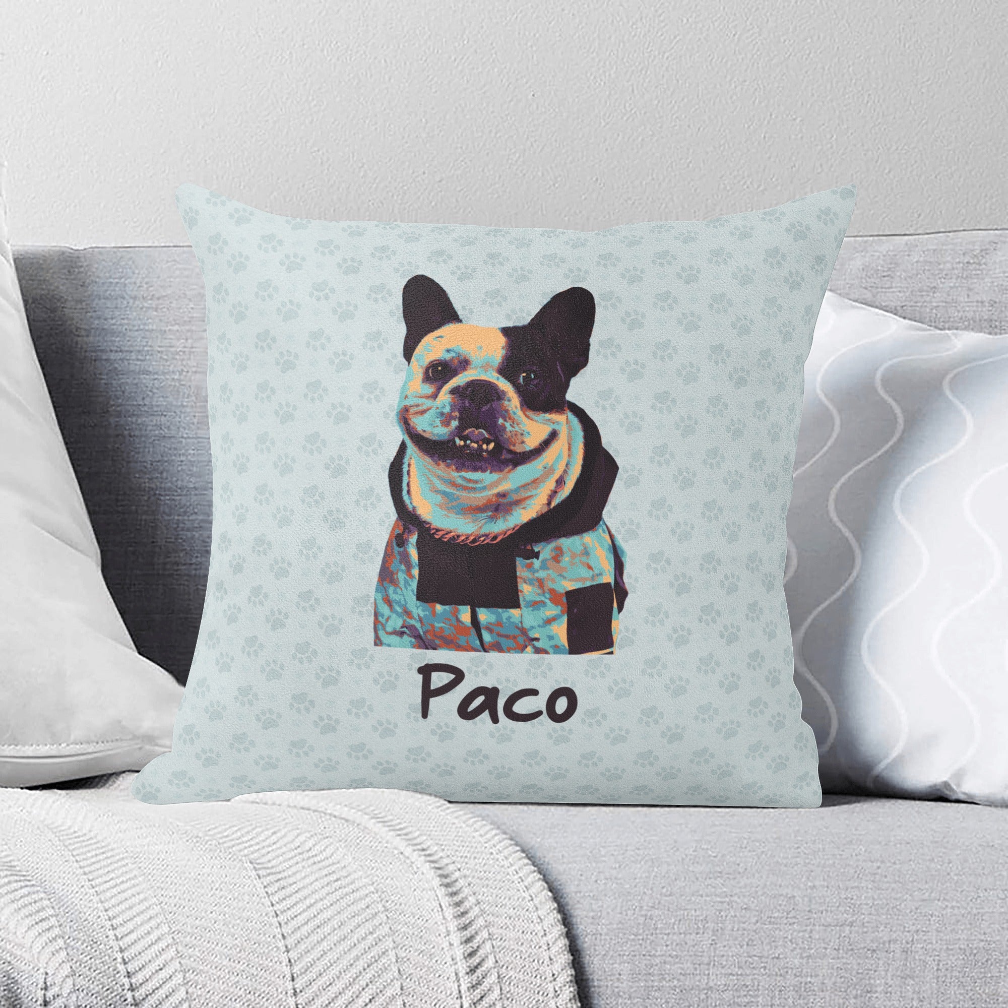 French Bulldog Custom Throw Pillow Cover for Everyday Wear-fadou