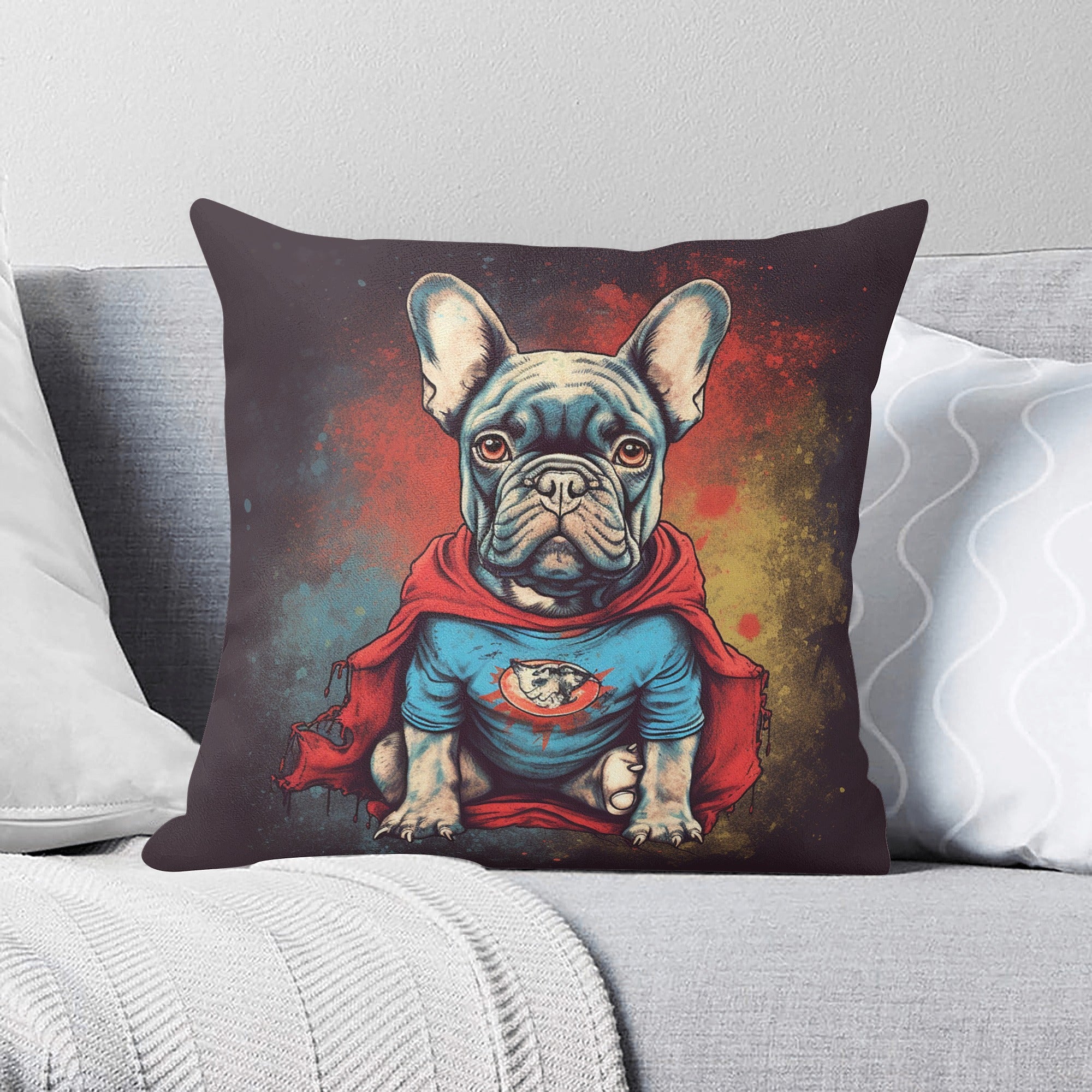 Charlie French Bulldog Cushion Cover for Bulldog Owners-fadou