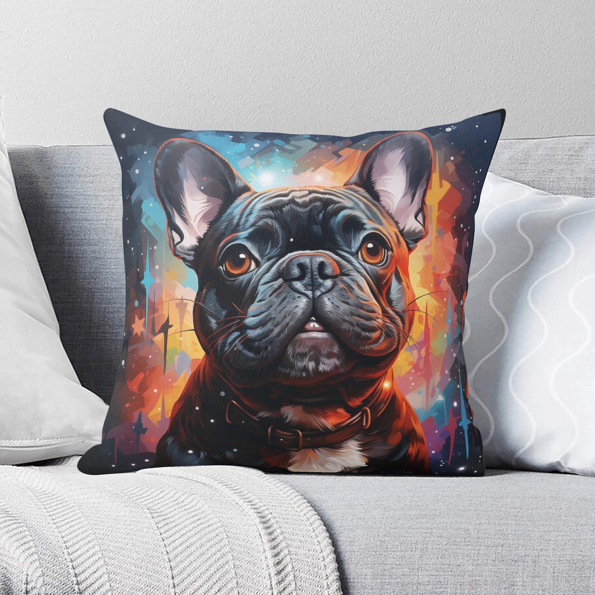 Gibson French Bulldog Throw Pillow Cover for Pet Culture-fadou