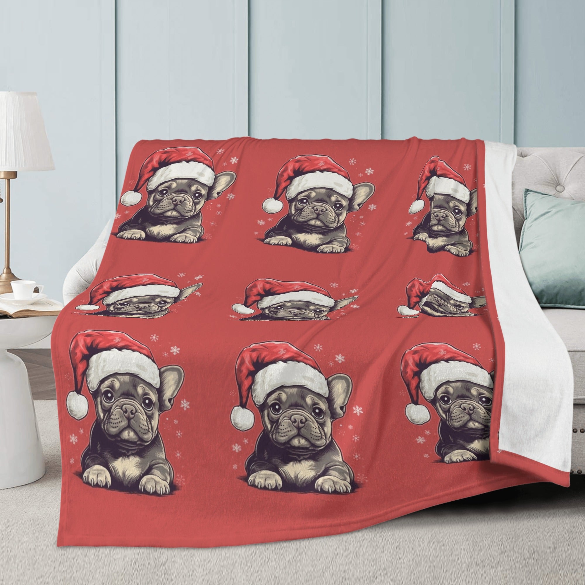 French Bulldog Soft Cozy Plush Blanket for Dog Park Days-fadou