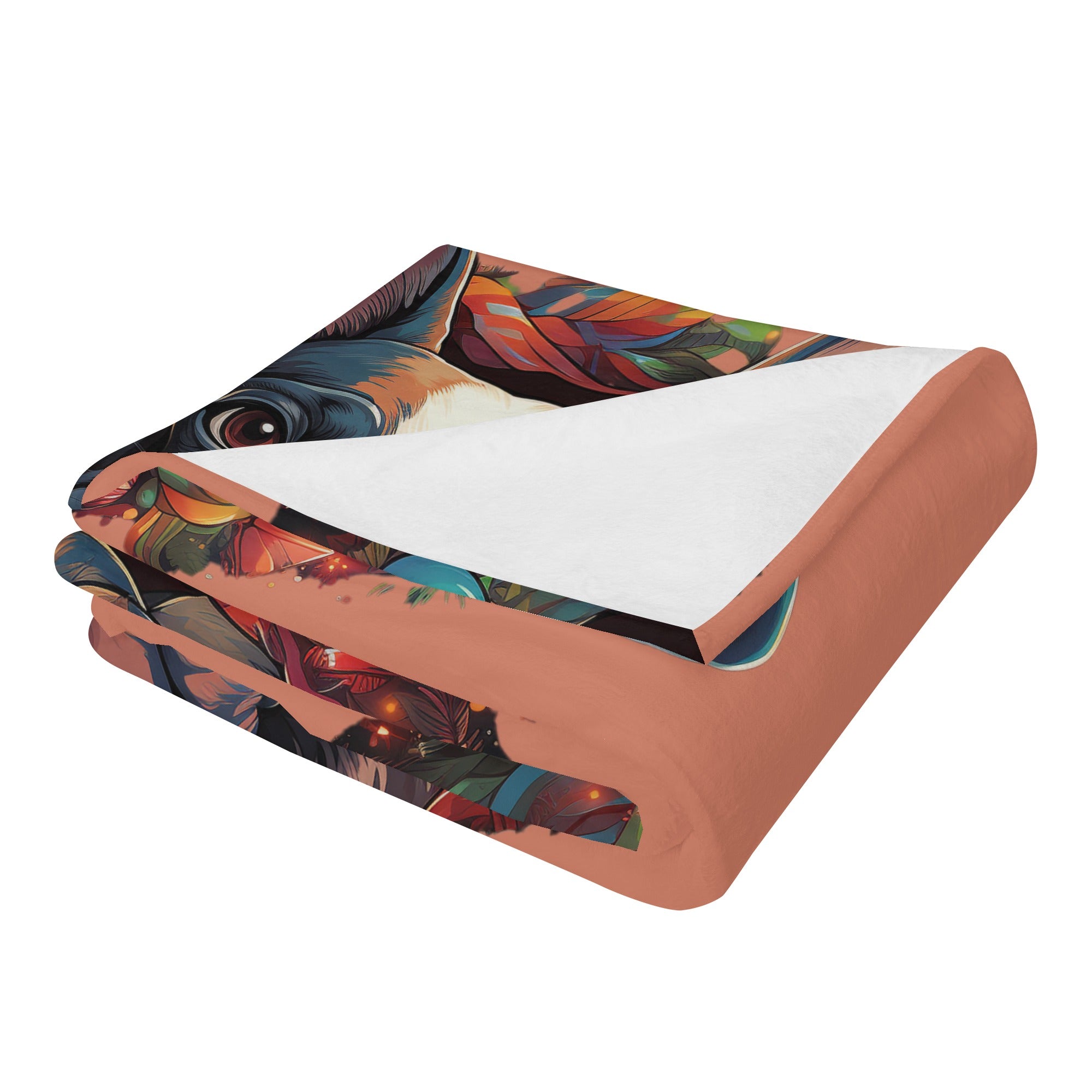 Joey French Bulldog Fleece Throw Blanket for Dog Lovers-fadou