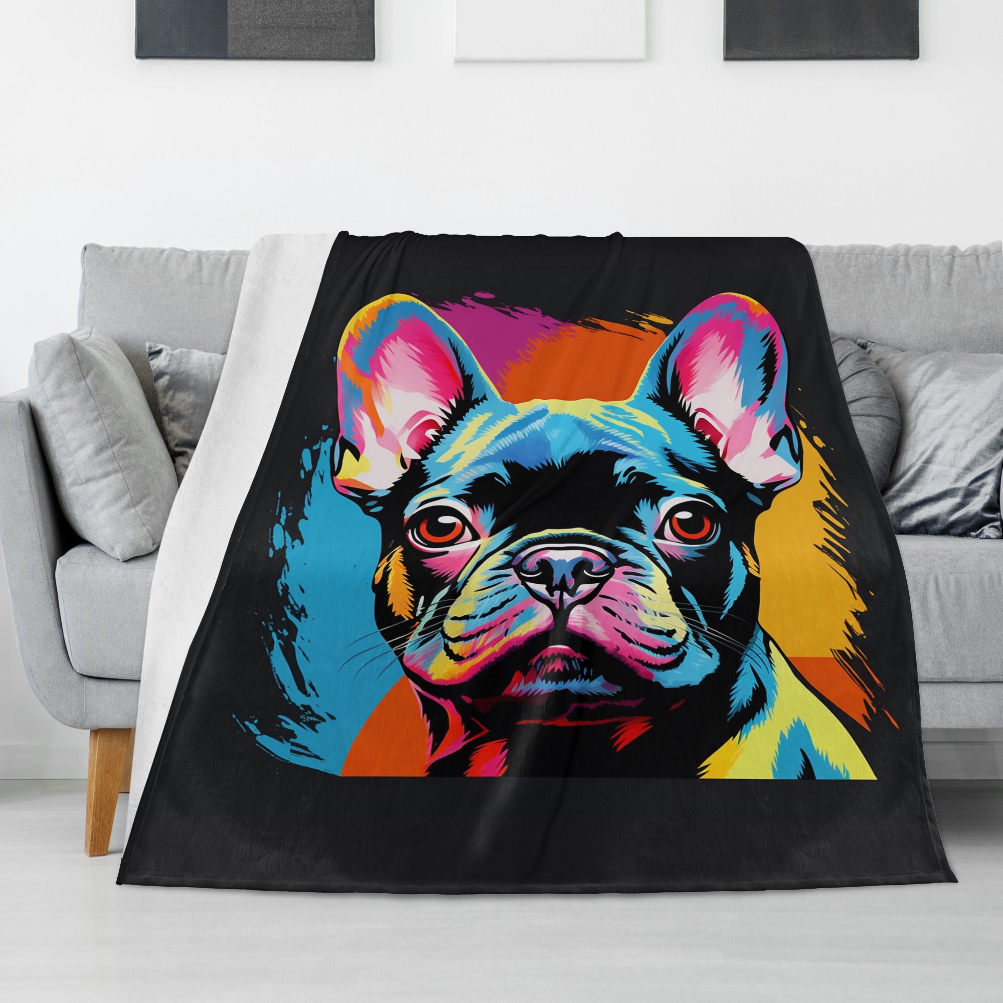 Dixon French Bulldog Soft Throw for Frenchie Enthusiasts-fadou