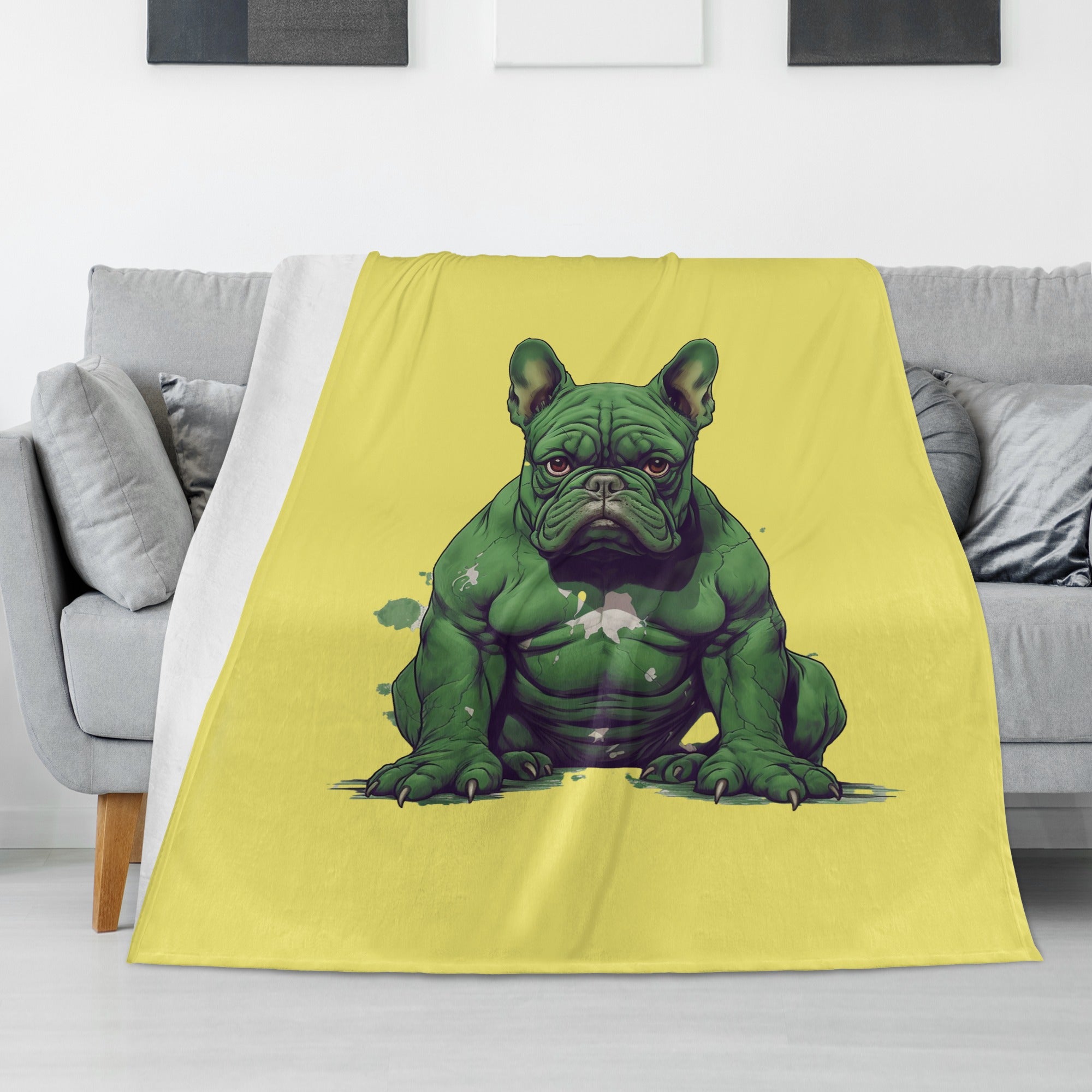 Teddy French Bulldog Soft Throw for Frenchie Enthusiasts-fadou