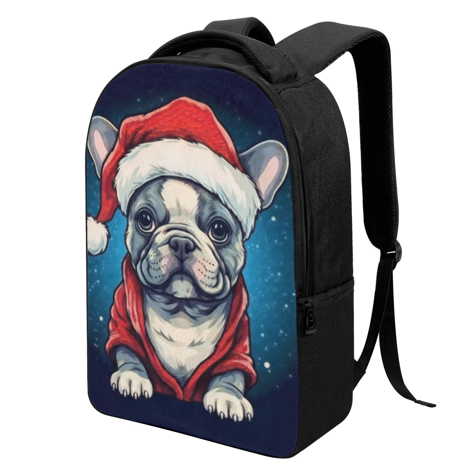 French Bulldog Christmas Daypack Backpack for Everyday Wear-fadou