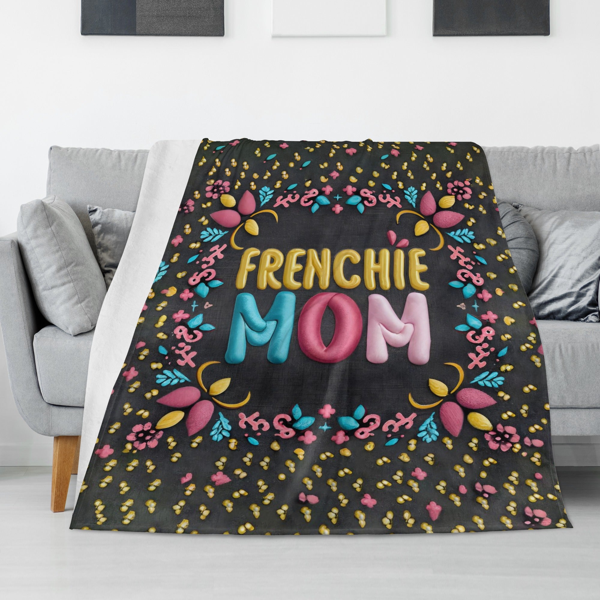 Frenchie Mom - Blanket for French Bulldog Owners and Fans-fadou