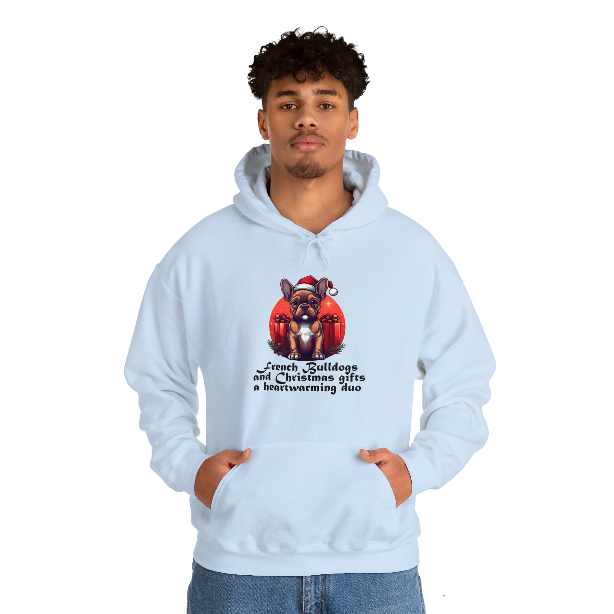 French Bulldog Christmas Dog Hoodie for Flat-Face Breeds-fadou