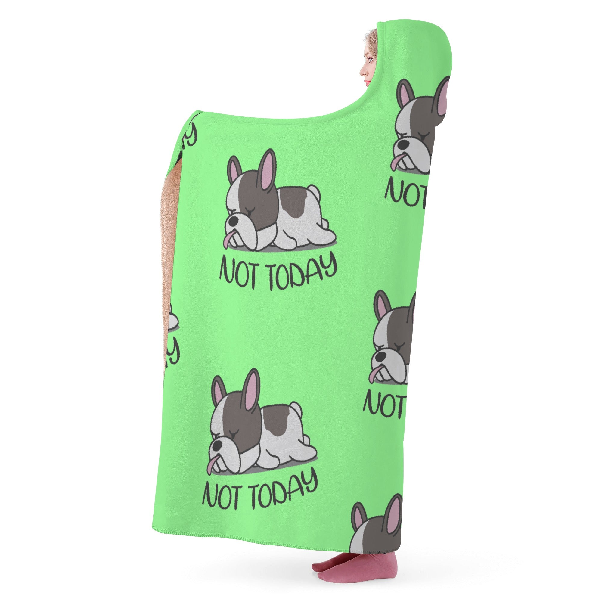 French Bulldog Hooded Cozy Plush Blanket for Dog Moms & Dads-fadou