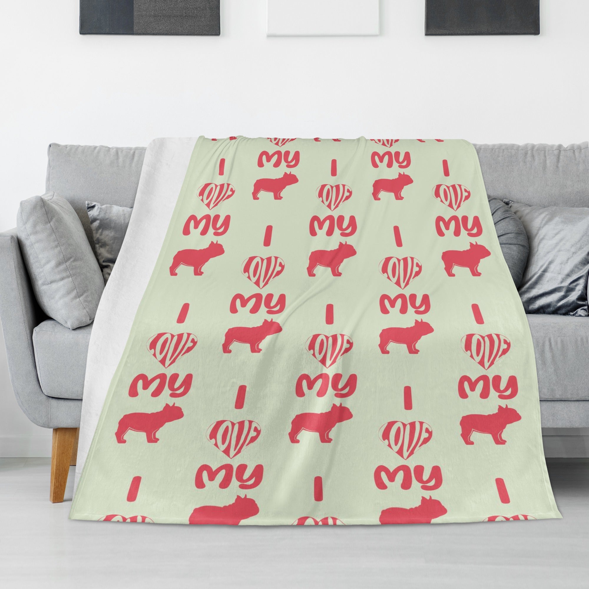 Rocky French Bulldog Soft Throw for Frenchie Enthusiasts-fadou