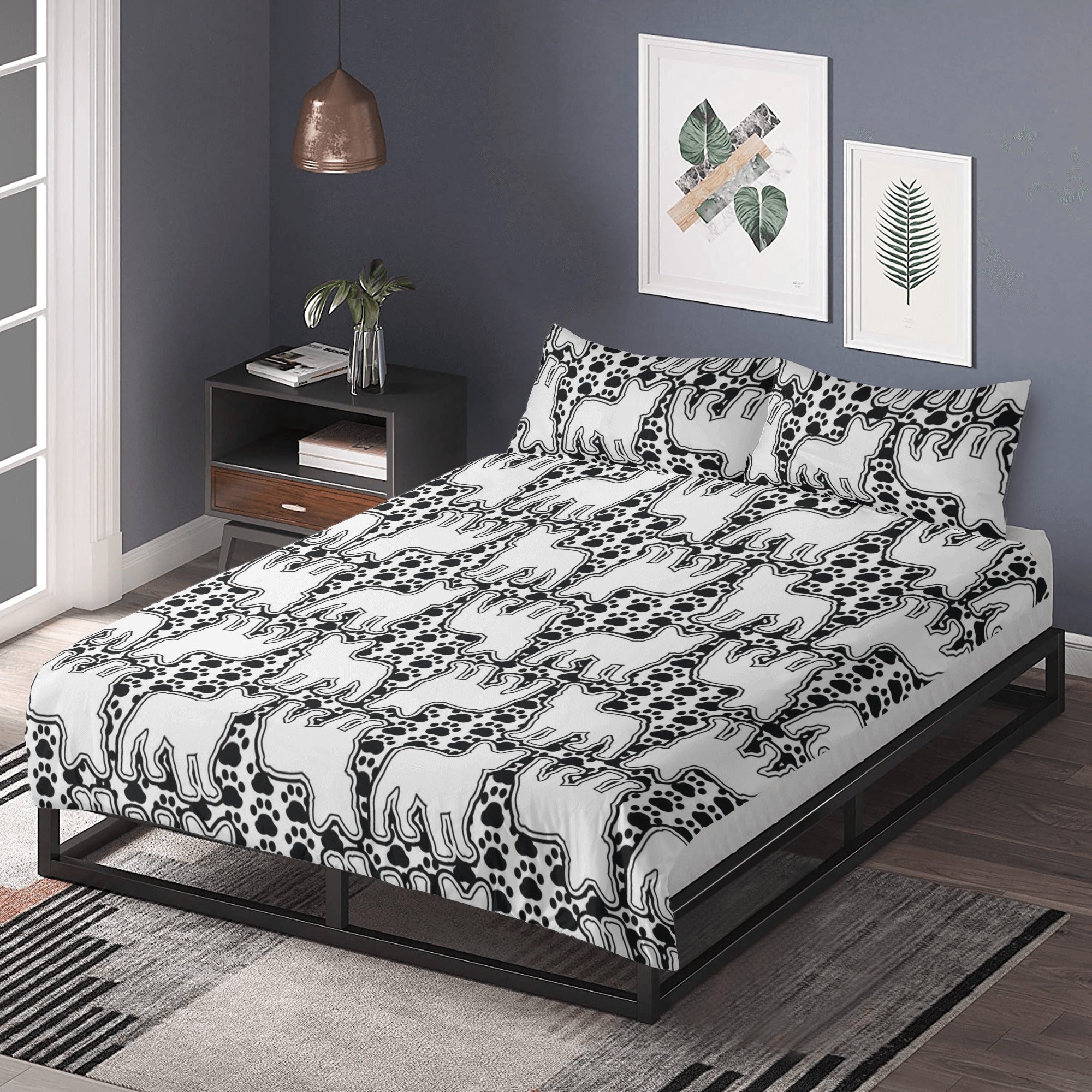 Sophie French Bulldog Bed Linen Set for Frenchie Enthusiasts-fadou