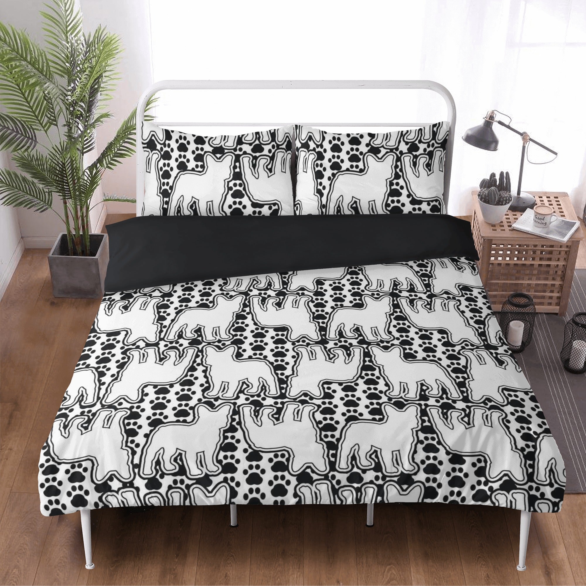 Sophie French Bulldog Bed Linen Set for Frenchie Enthusiasts-fadou