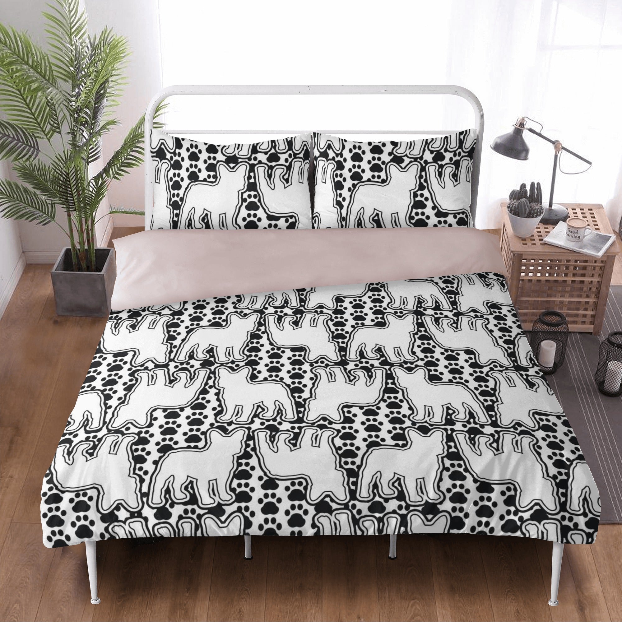 Sophie French Bulldog Bed Linen Set for Frenchie Enthusiasts-fadou