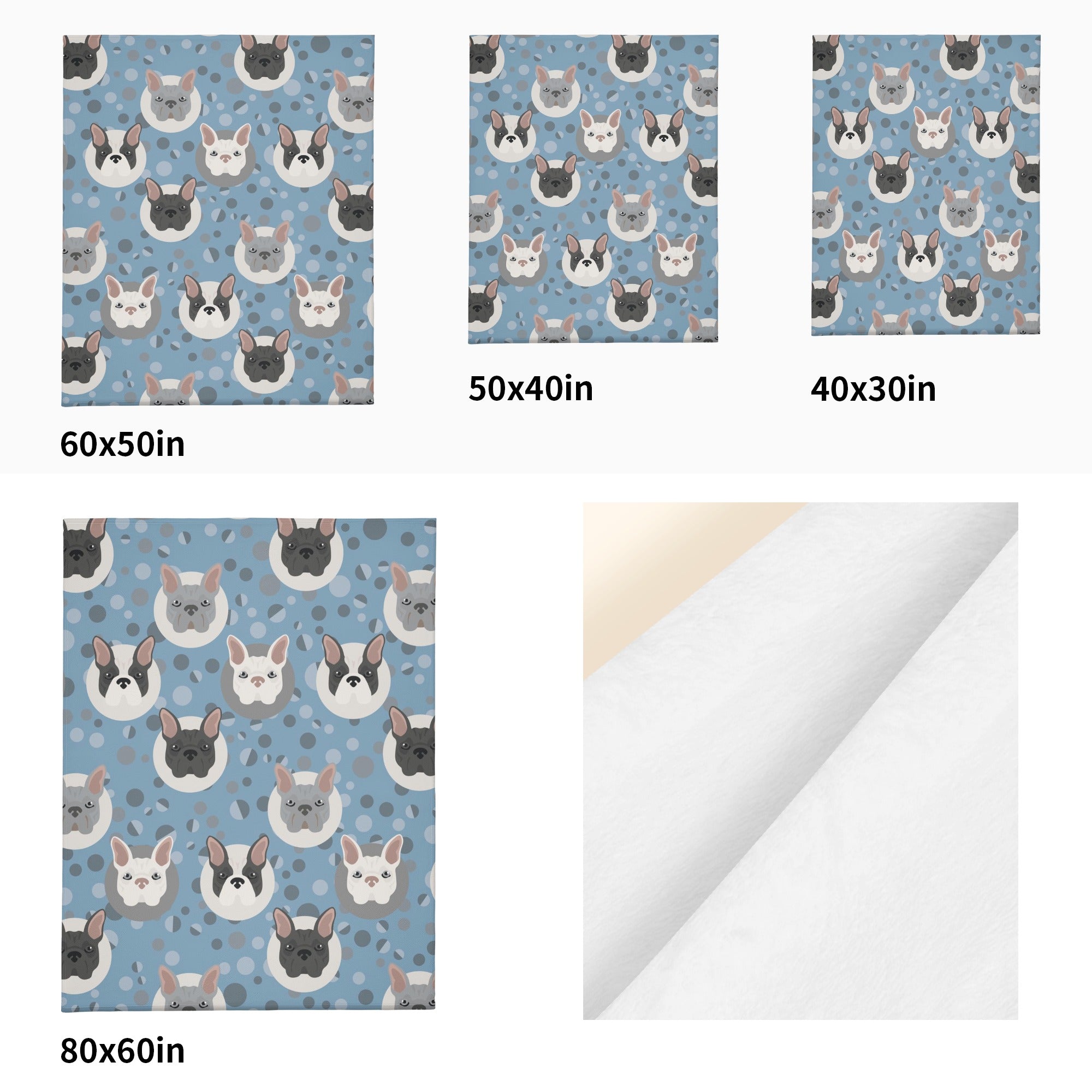 Bella French Bulldog Cozy Plush Blanket for Bulldog Owners-fadou