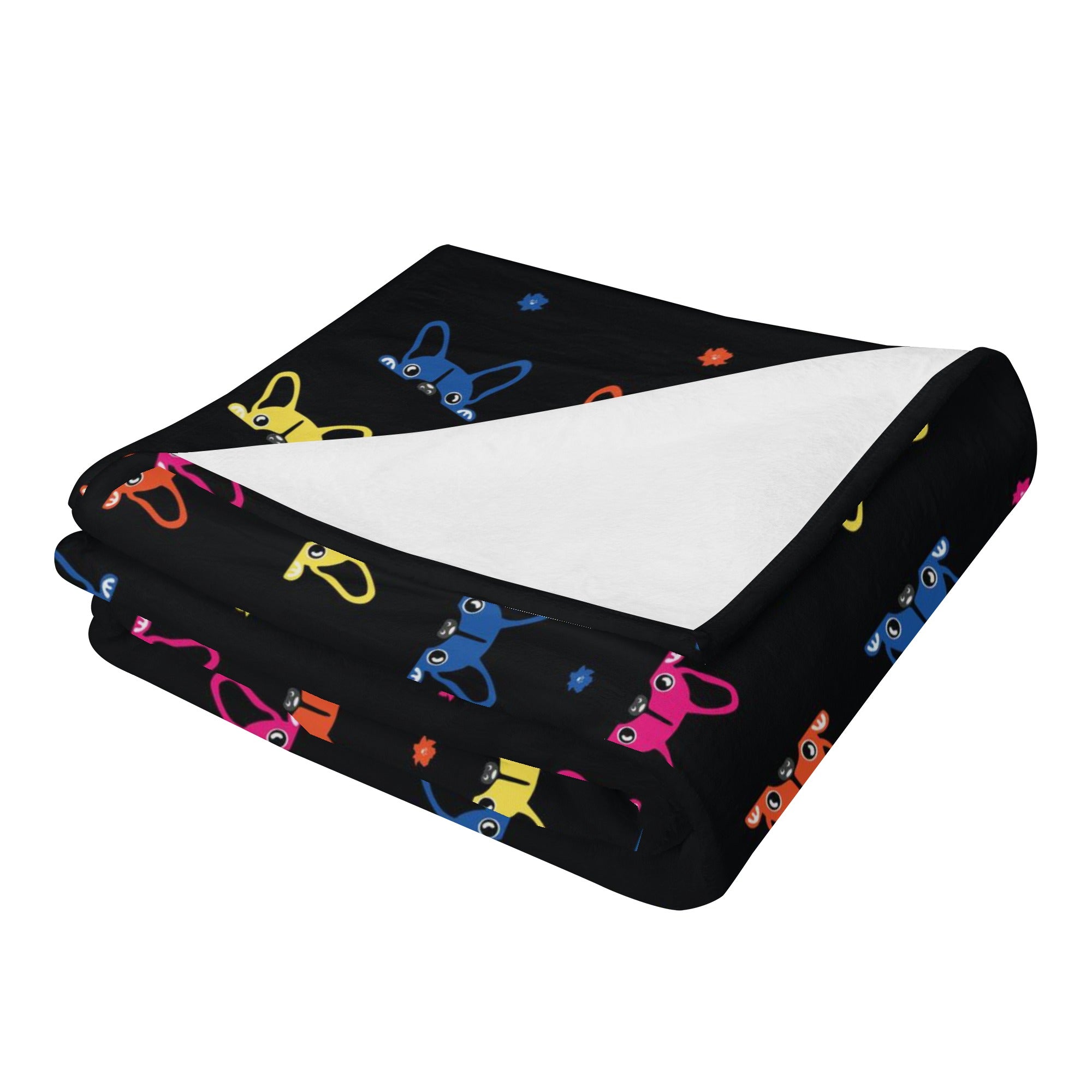 Winston French Bulldog Cozy Plush Blanket for Dog Park Days-fadou
