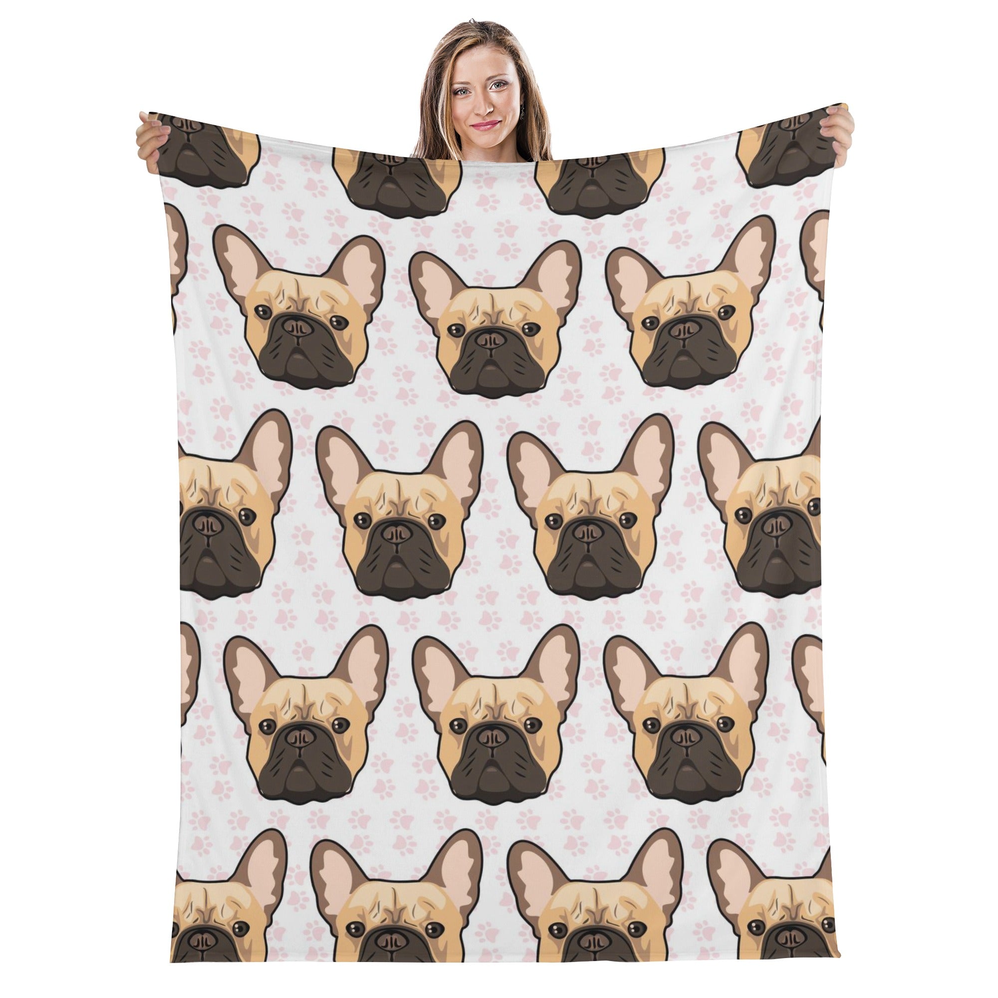 Bruno French Bulldog Soft Throw for Frenchie Enthusiasts-fadou