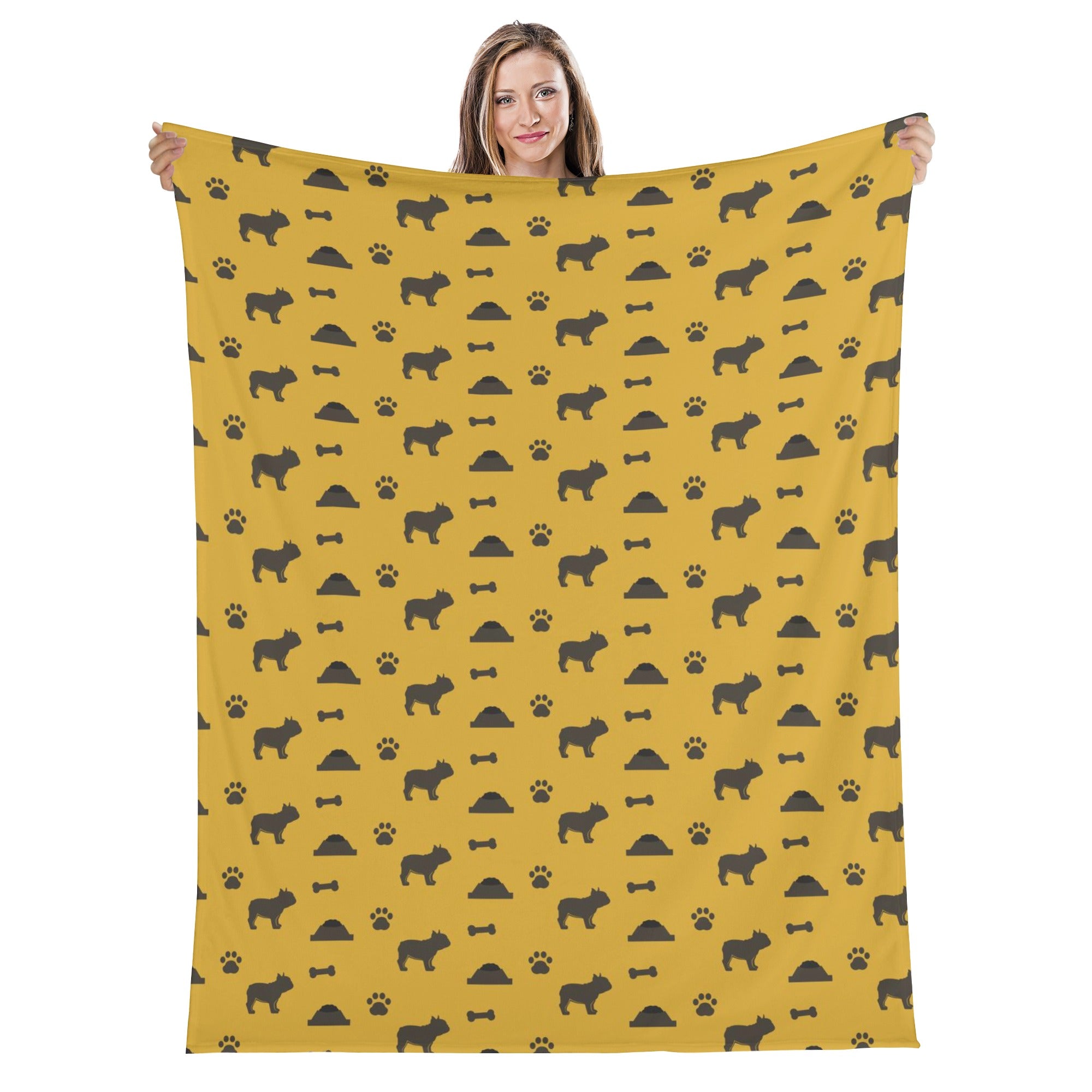Lucy French Bulldog Warm Blanket for Frenchie Enthusiasts-fadou