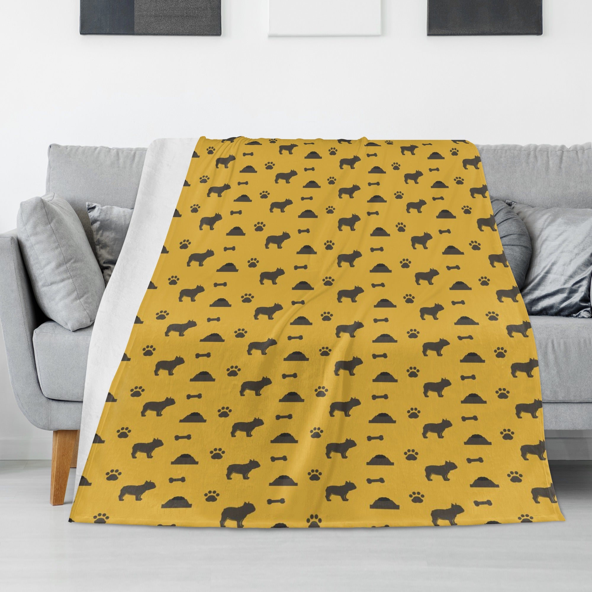 Lucy French Bulldog Warm Blanket for Frenchie Enthusiasts-fadou