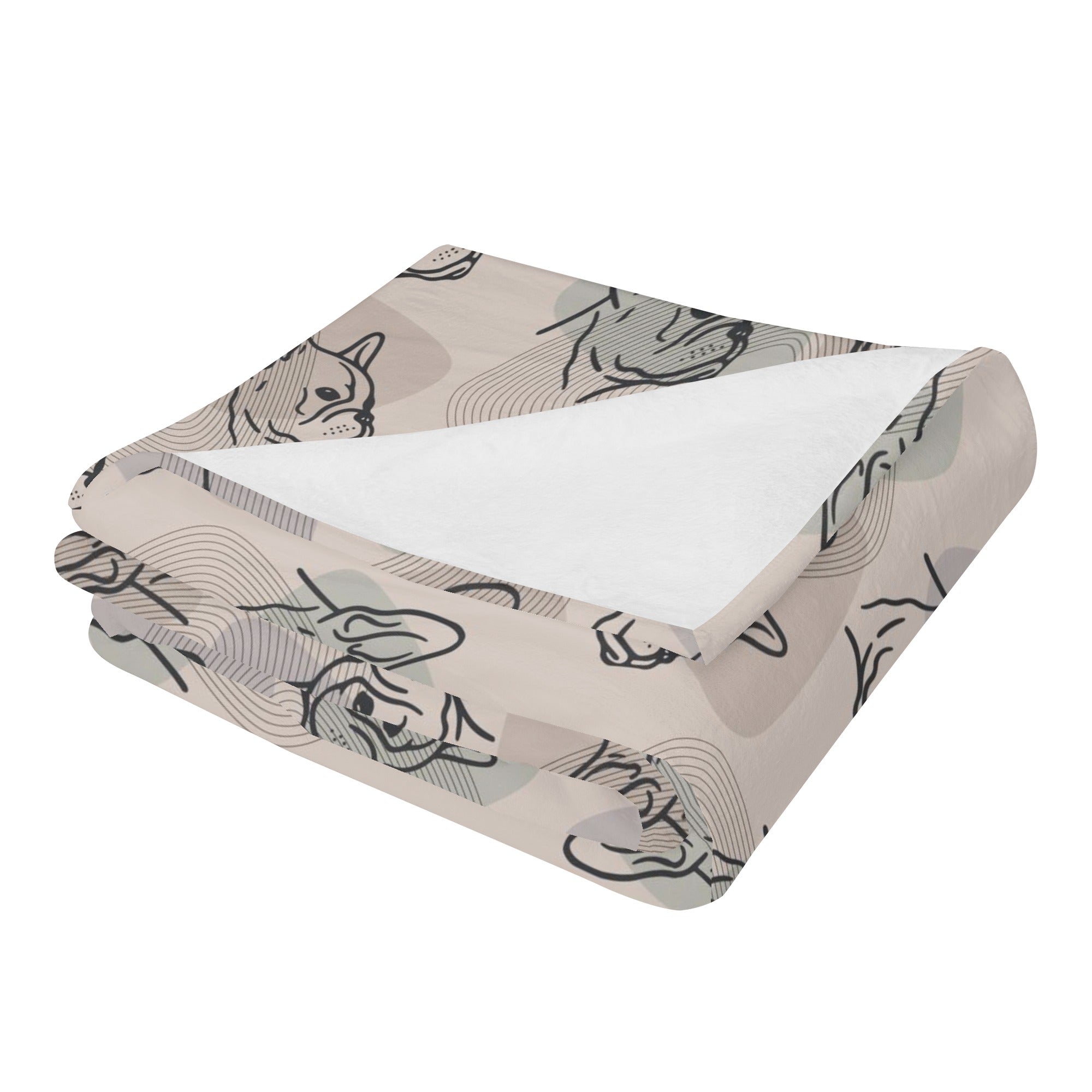 Zoe French Bulldog Cozy Plush Blanket for Dog Park Days-fadou