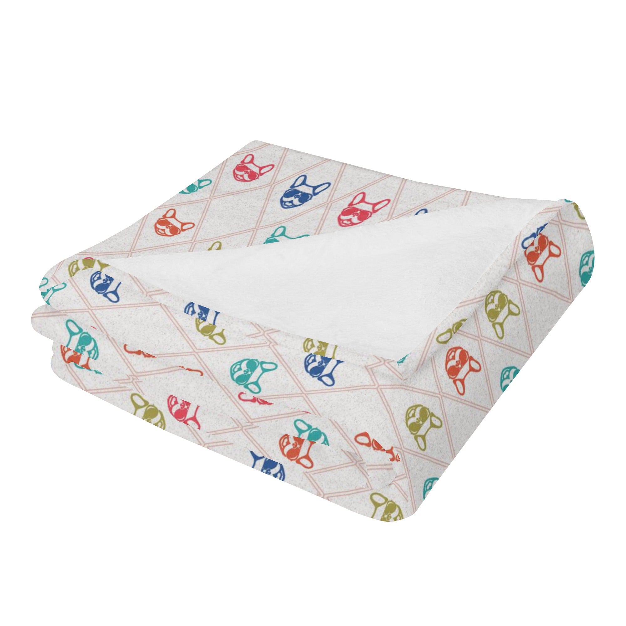 Lulu French Bulldog Fleece Throw Blanket for Pet Parents-fadou