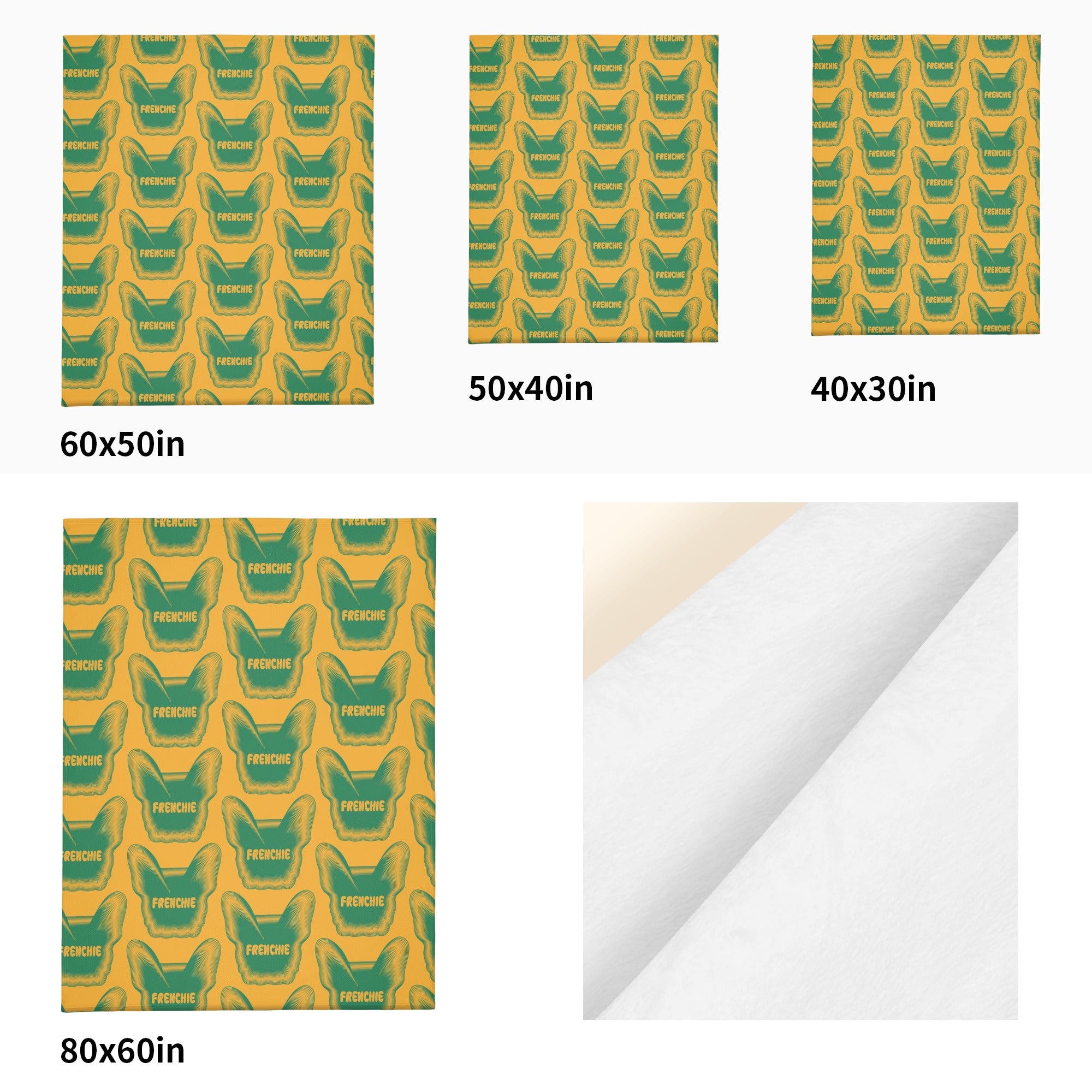 Lily French Bulldog Fleece Throw Blanket for Frenchie Fans-fadou