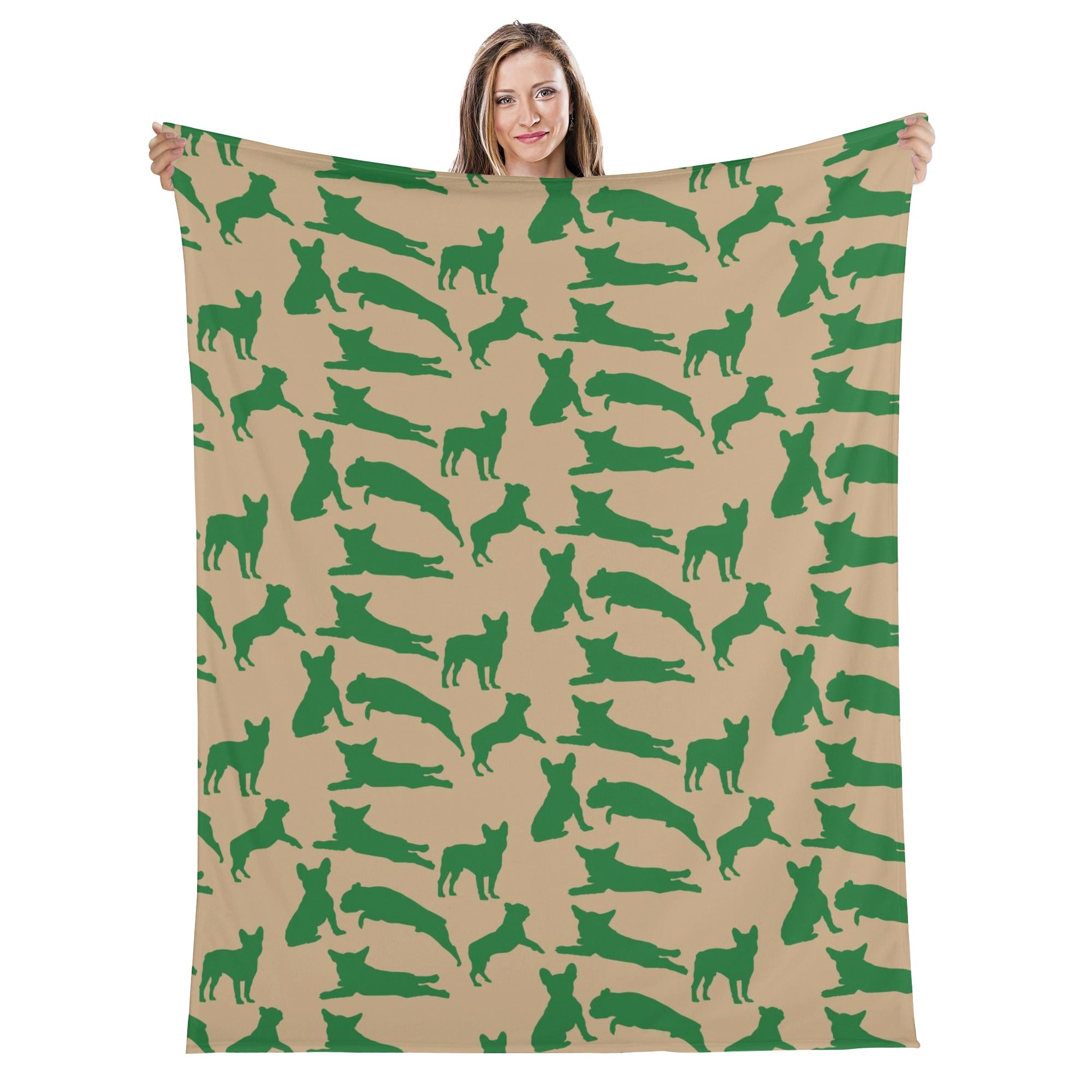 Minnie French Bulldog Cozy Plush Blanket for Pet Parents-fadou