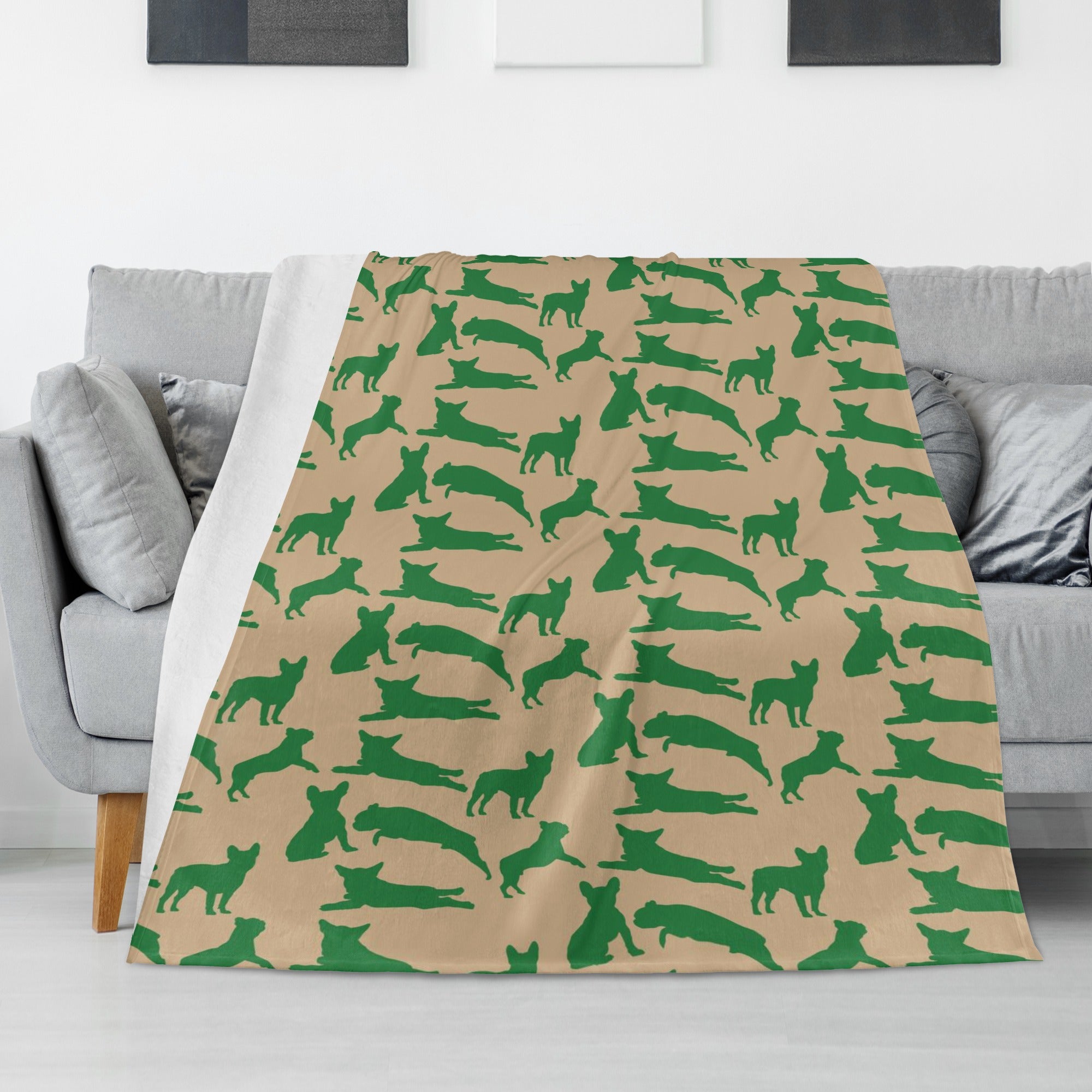 Minnie French Bulldog Cozy Plush Blanket for Pet Parents-fadou