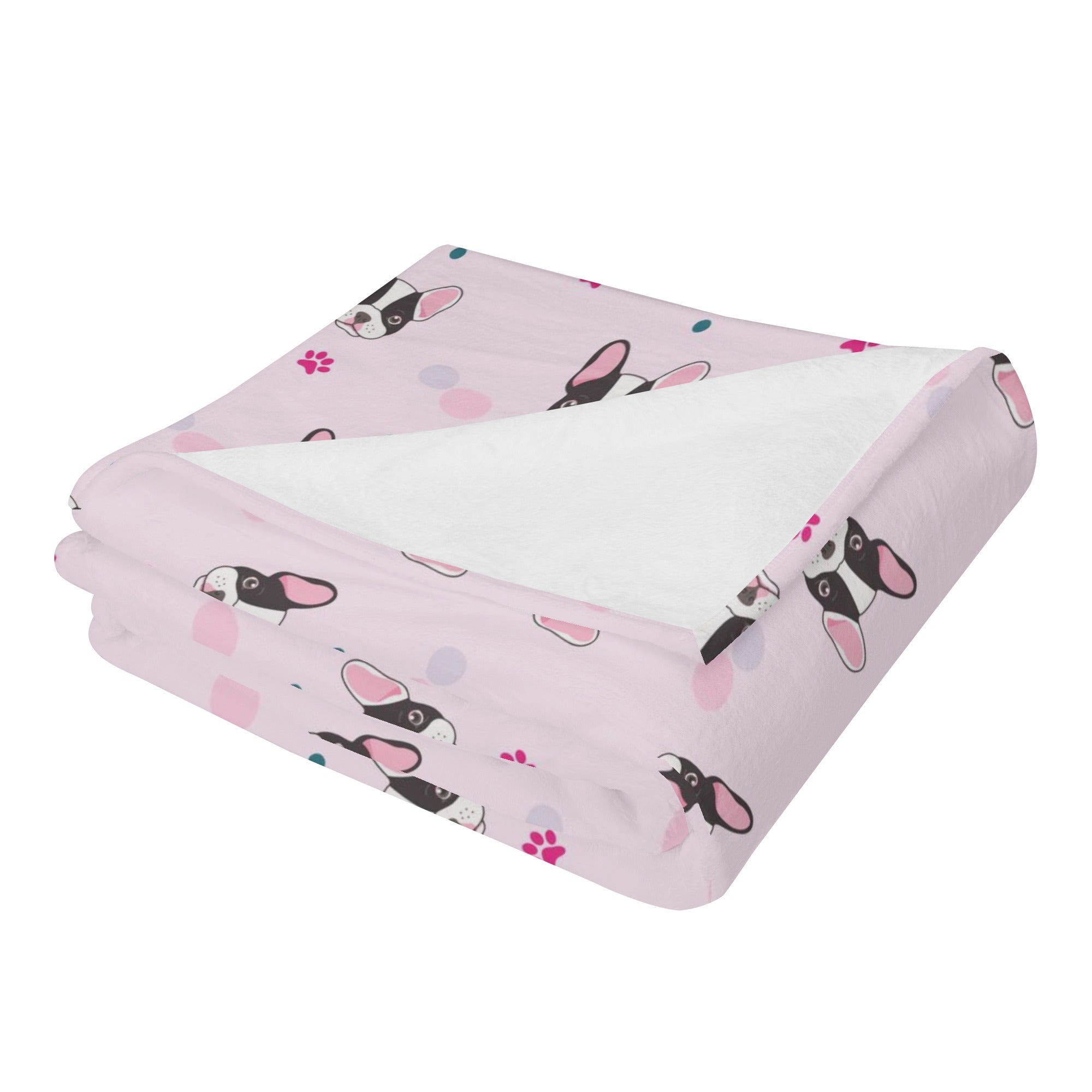 Prince French Bulldog Fleece Throw Blanket for Frenchie Fans-fadou