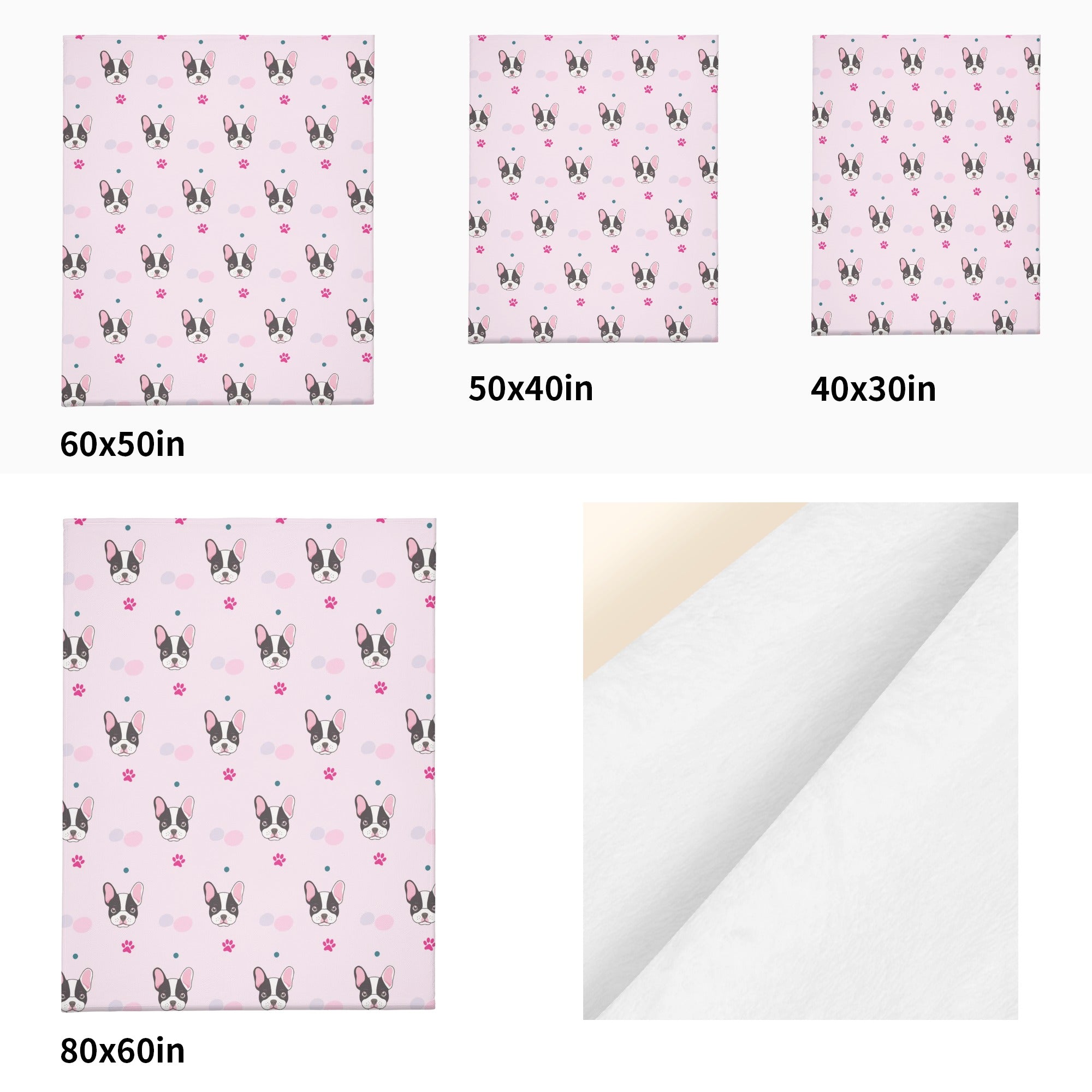 Prince French Bulldog Fleece Throw Blanket for Frenchie Fans-fadou