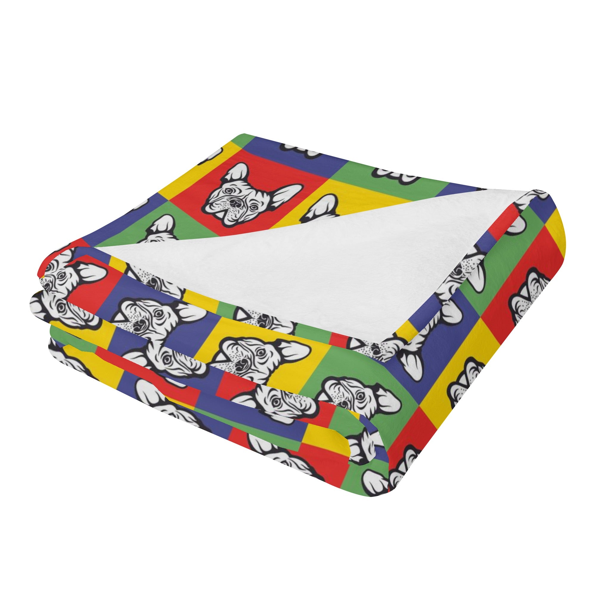 Hamilton French Bulldog Fleece Throw Blanket for Frenchie Enthusiasts-fadou