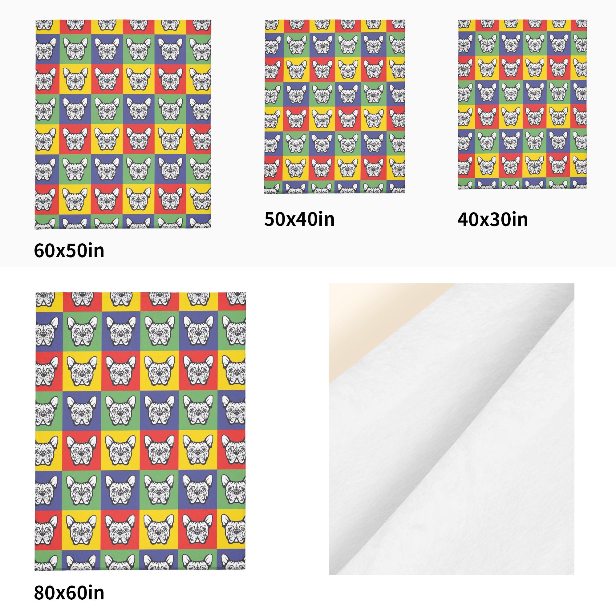 Hamilton French Bulldog Fleece Throw Blanket for Frenchie Enthusiasts-fadou