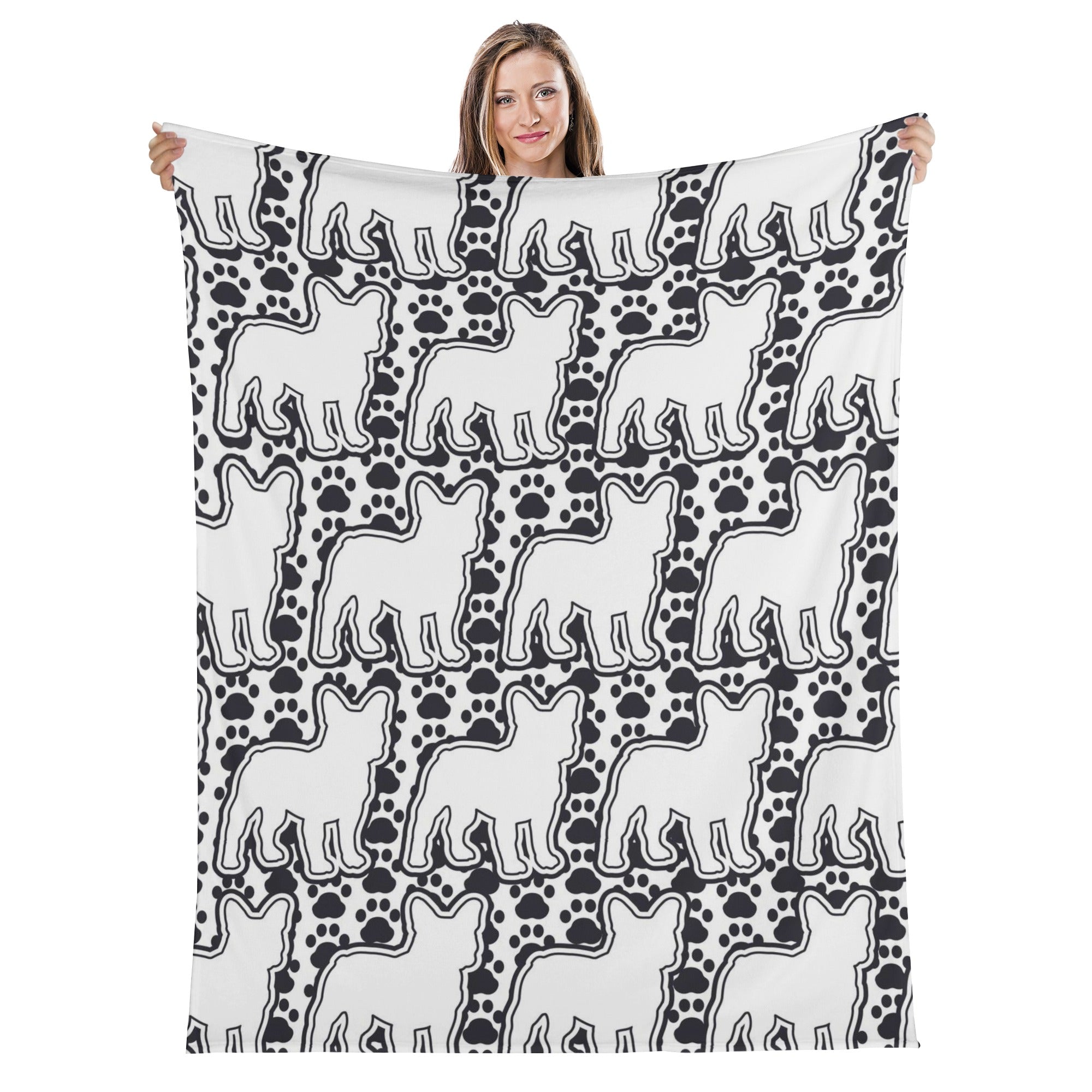 Elvis French Bulldog Fleece Throw Blanket for Dog Park Days-fadou
