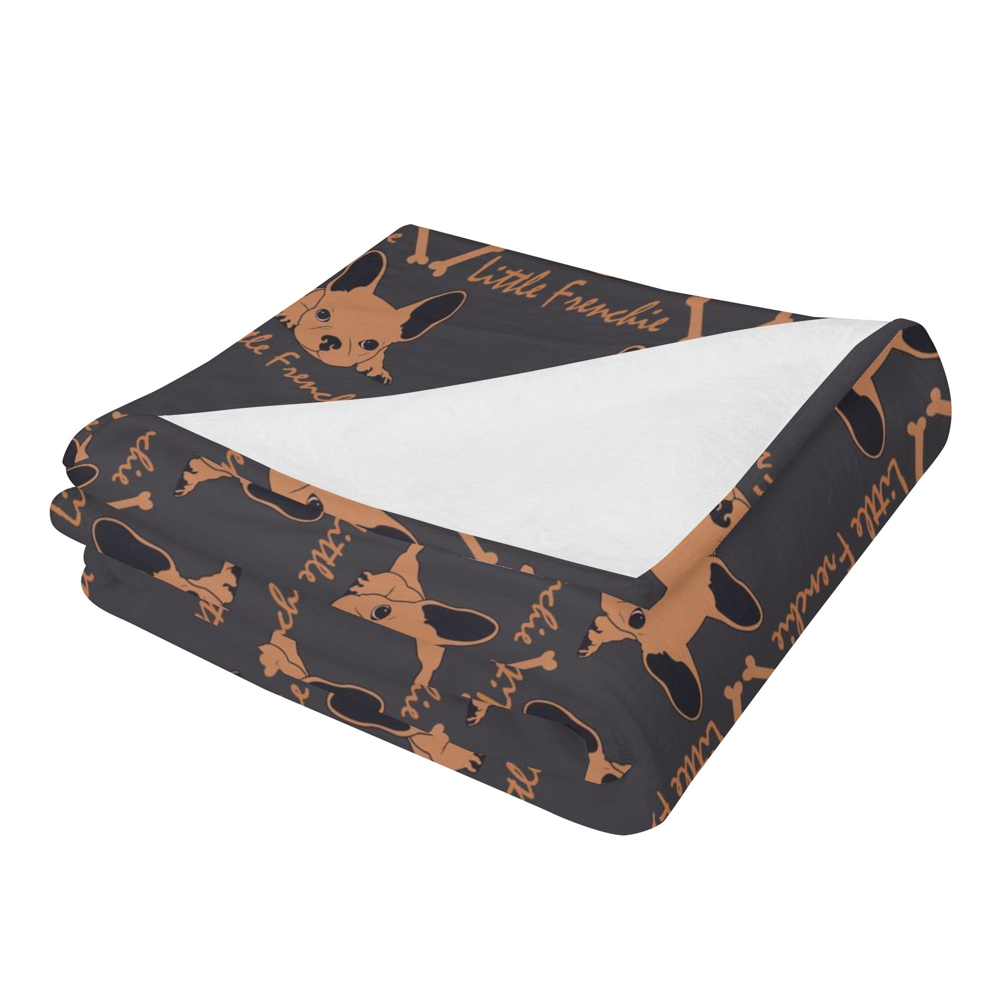 Bubba French Bulldog Fleece Throw Blanket for Bulldog Owners-fadou